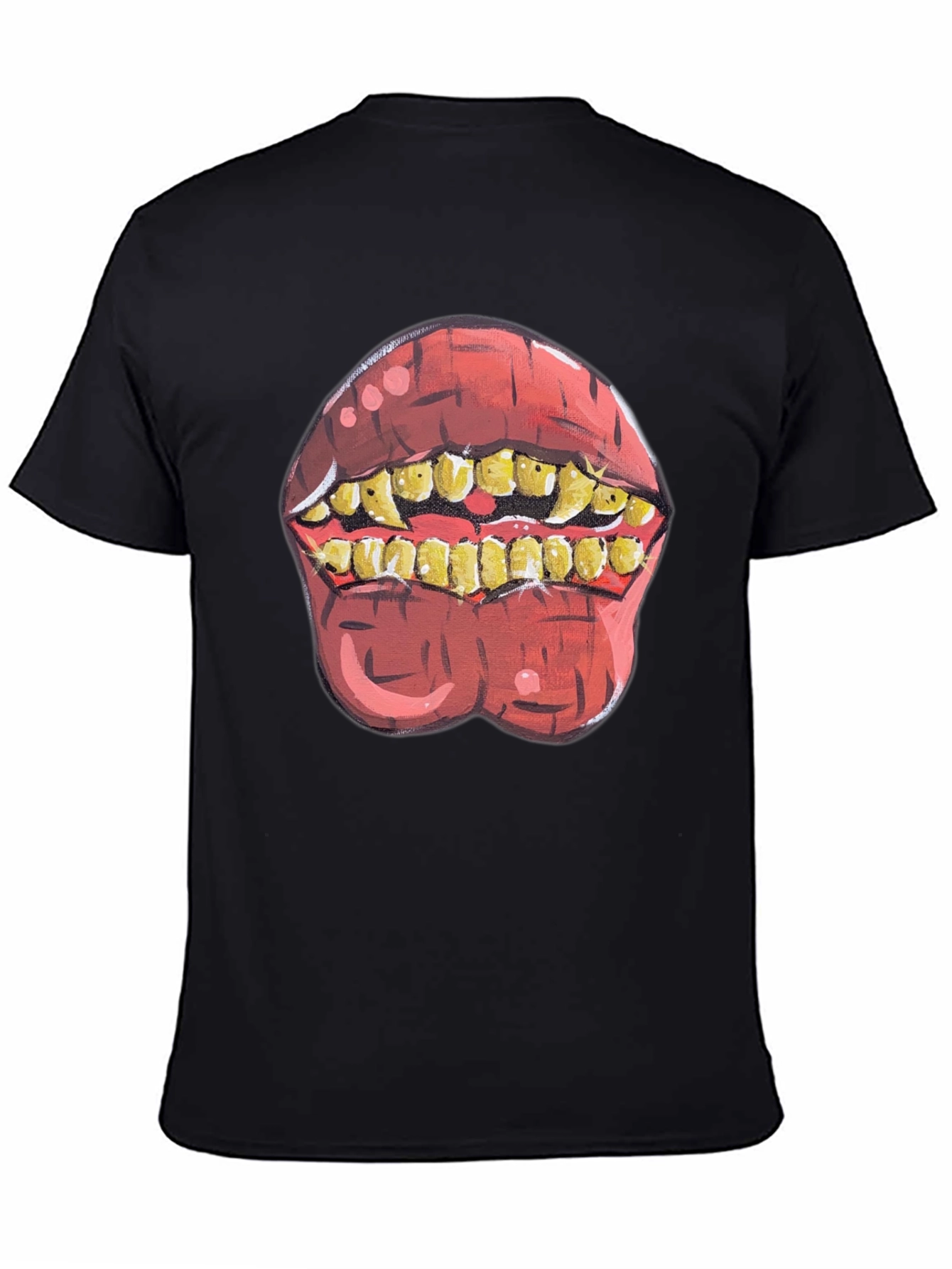 Gross Teeth Graphic T-Shirt Novelty