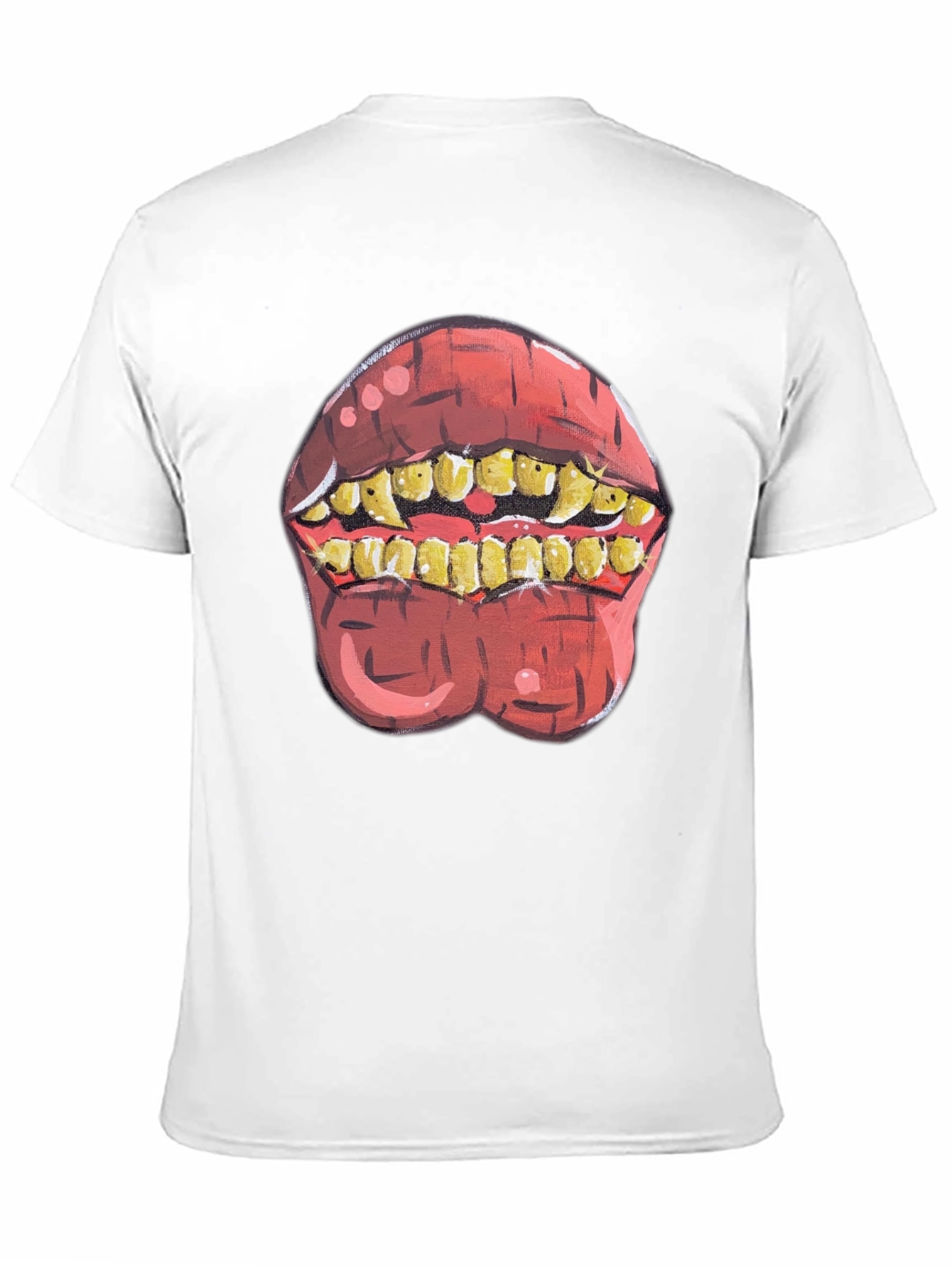 Gross Teeth Graphic T-Shirt Novelty