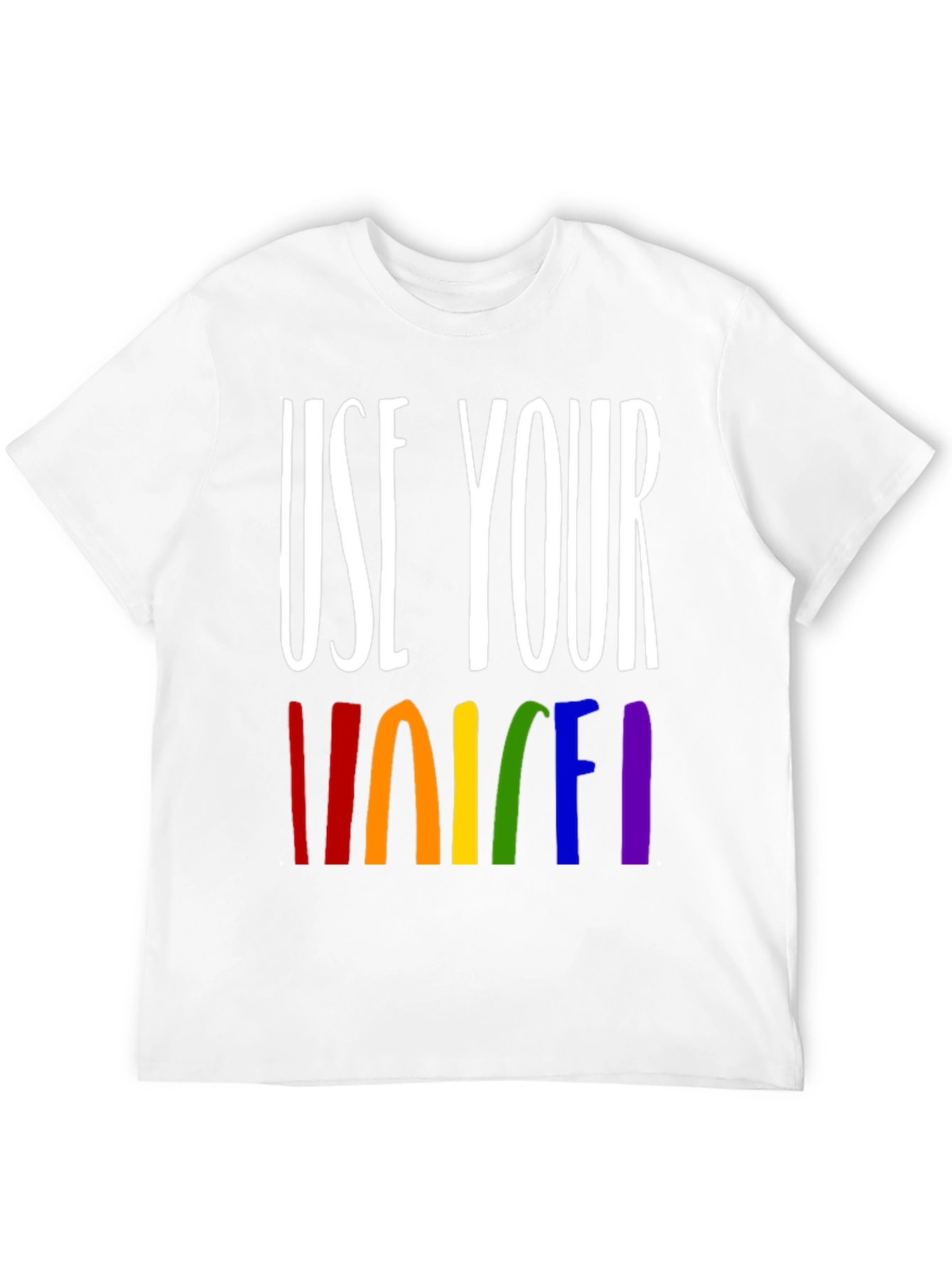 Use Your Voice Rainbow Pride T-Shirt
