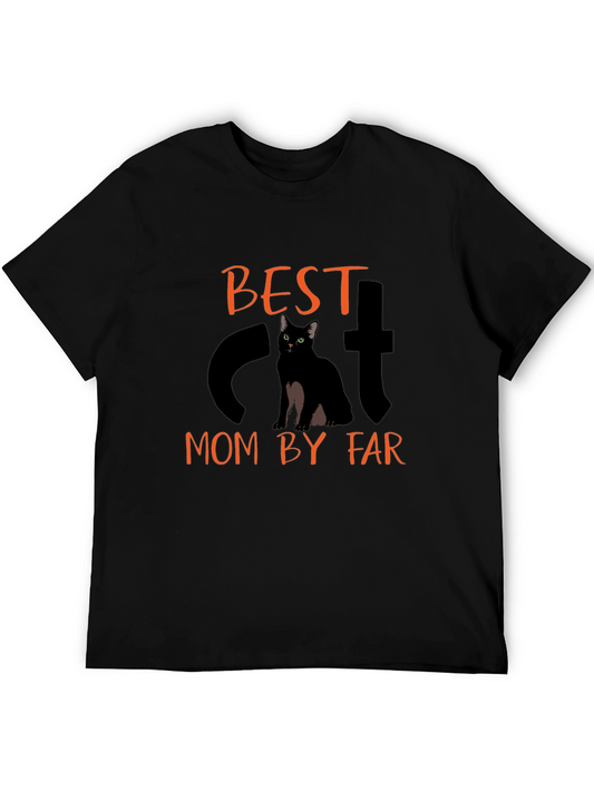 Best Cat Mom T-Shirt - Cute Black Cat Tee