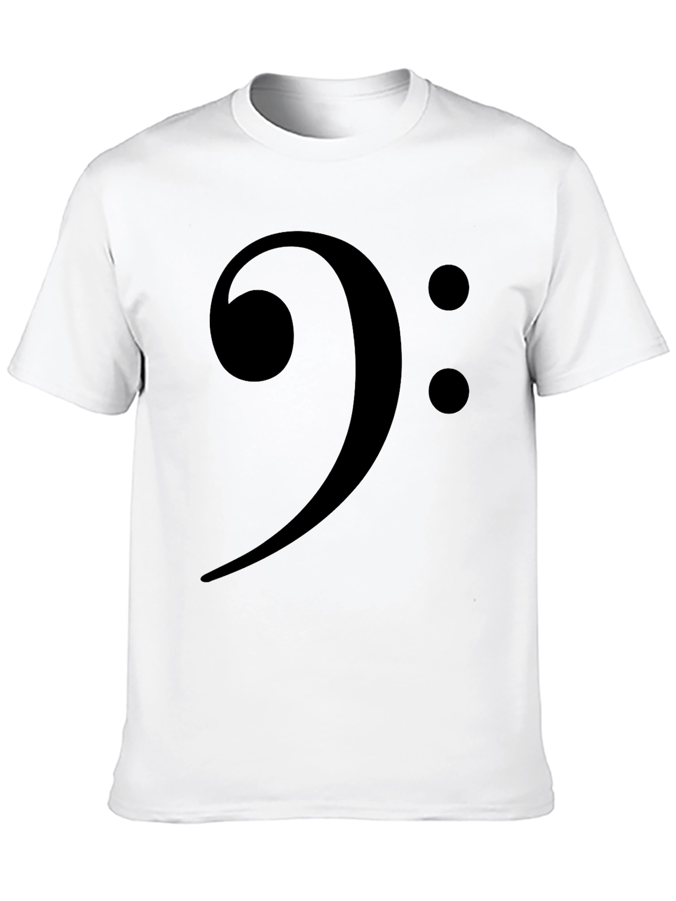 Bass Clef Black T-Shirt Music Lover
