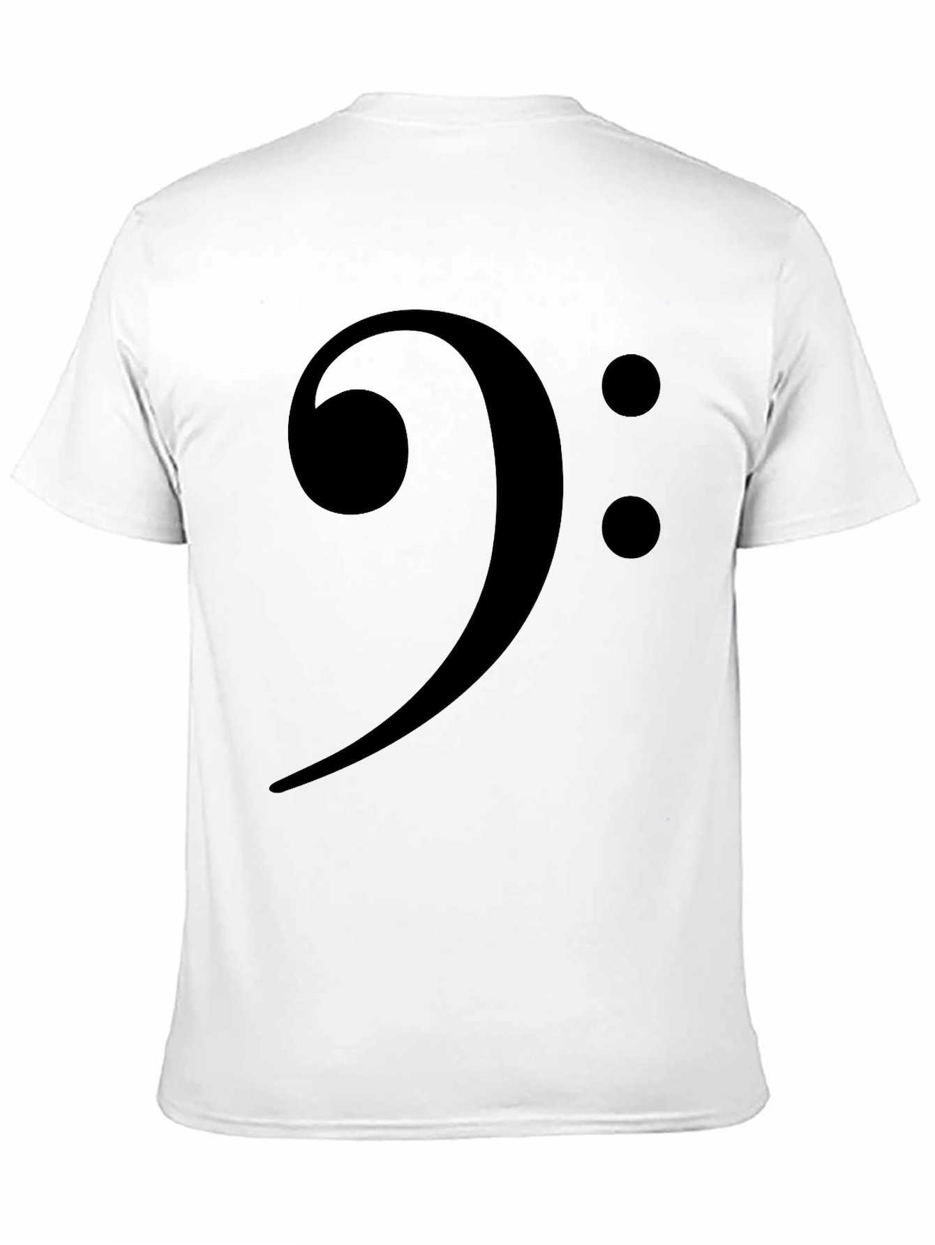 Bass Clef Black T-Shirt Music Lover
