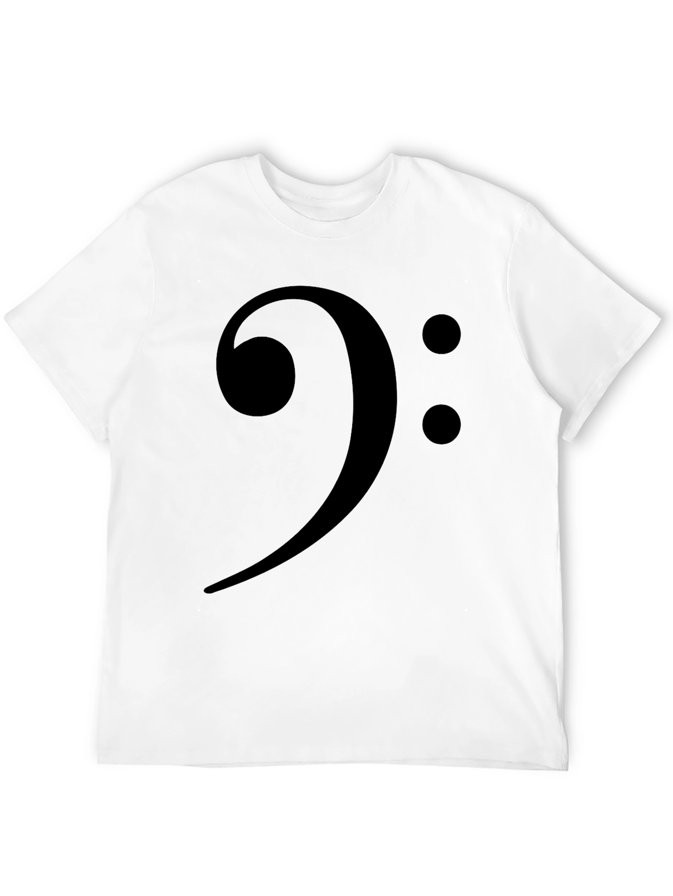 Bass Clef Black T-Shirt Music Lover