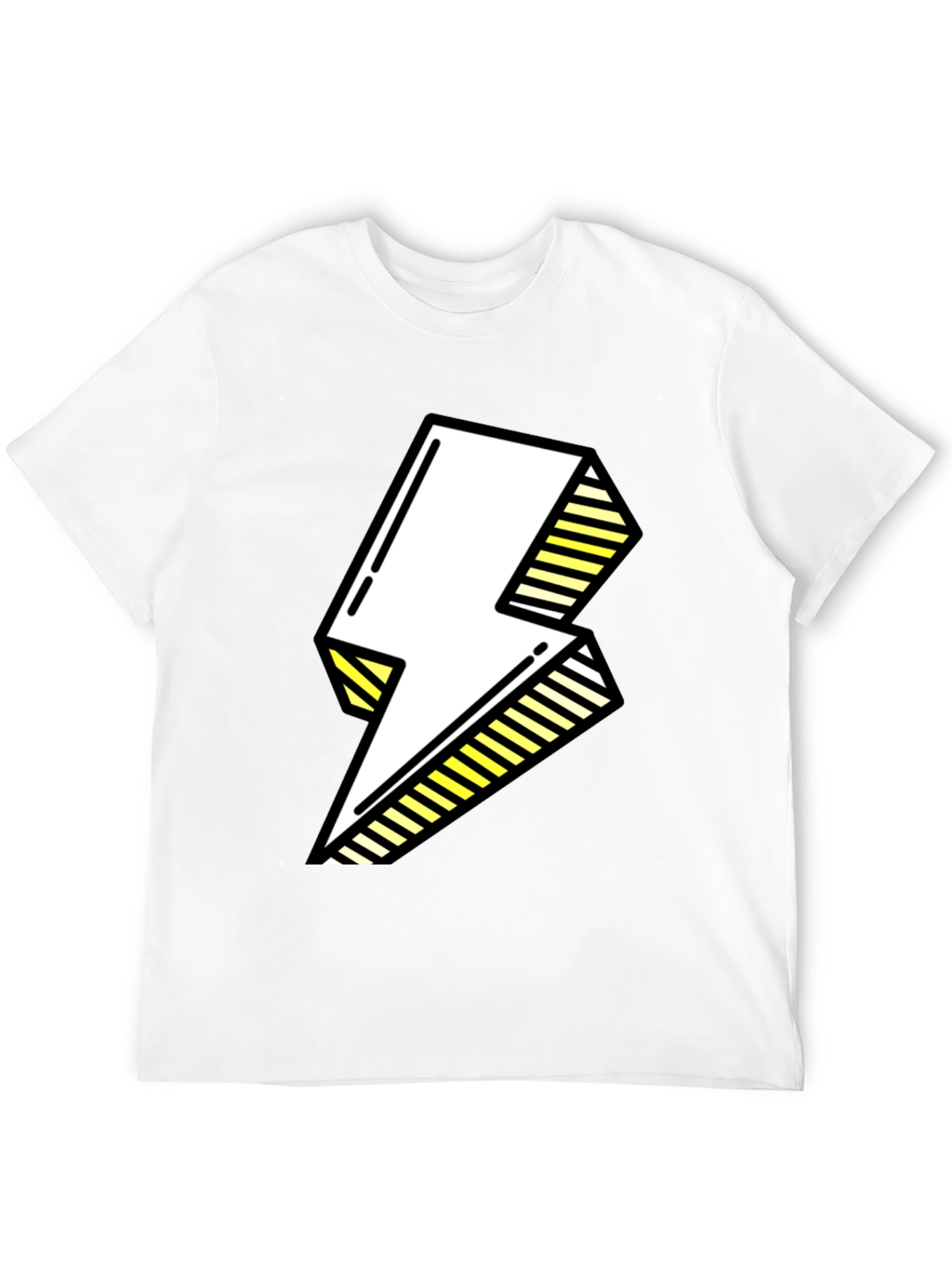 Electric Bolt Graphic Tee - Bold Pop Art Style