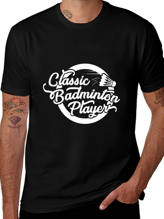 Classic Badminton Player Graphic Tee