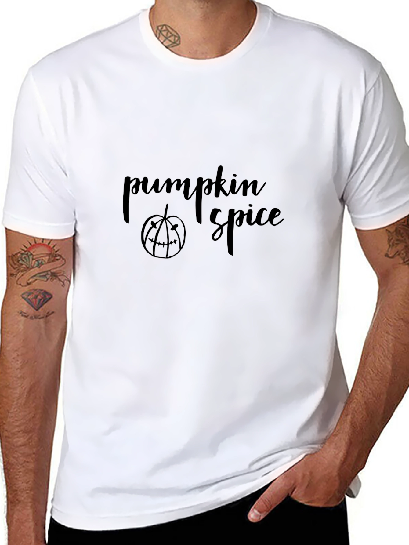 Pumpkin Spice Graphic Tee - Black Unisex