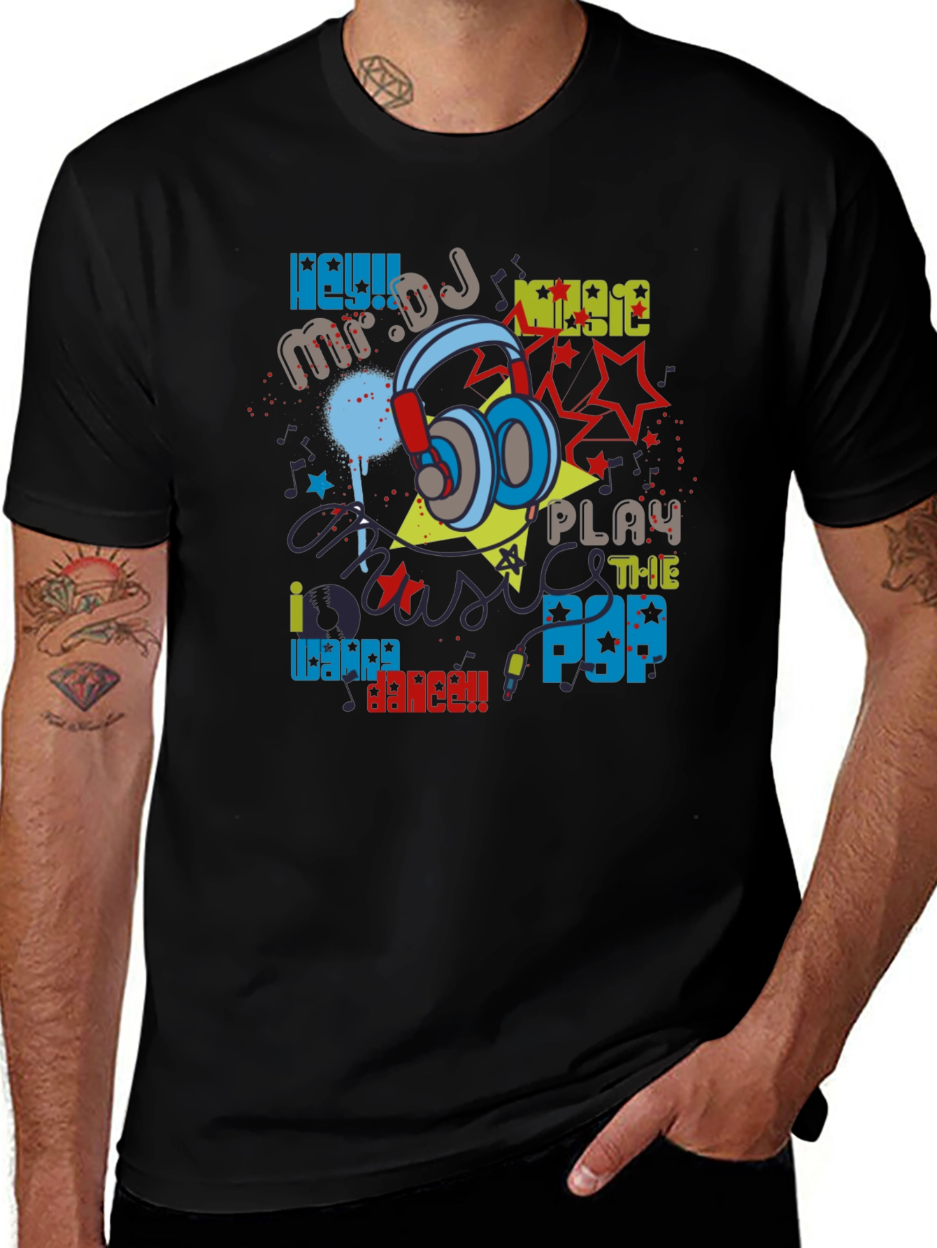 DJ Music Graphic Print T-Shirt