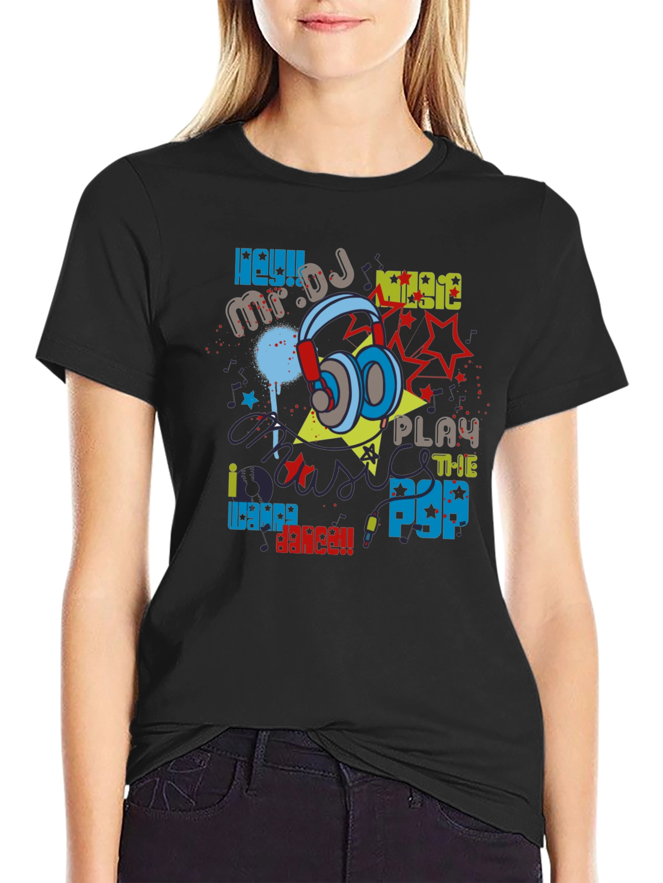 DJ Music Graphic Print T-Shirt