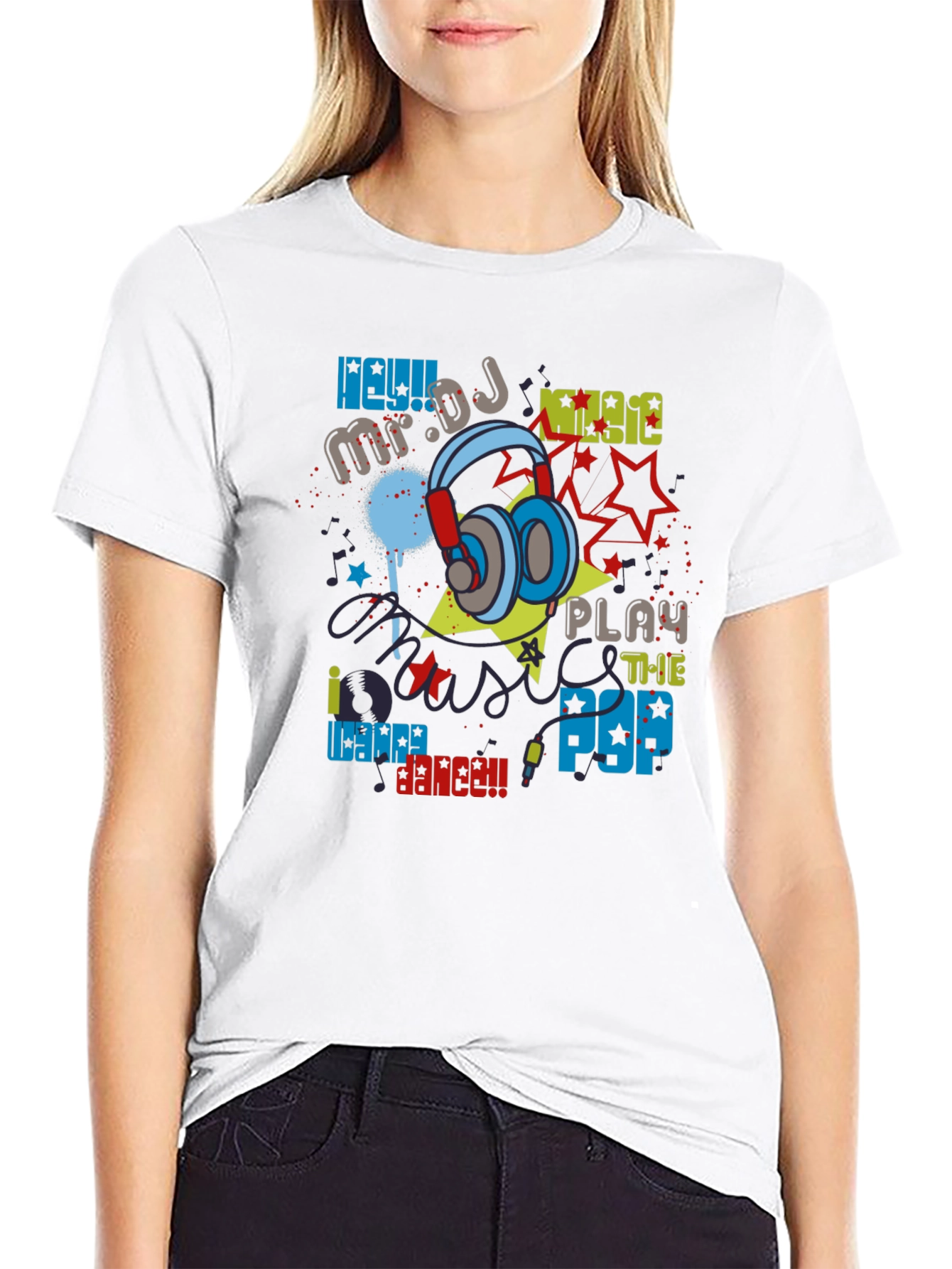 DJ Music Graphic Print T-Shirt