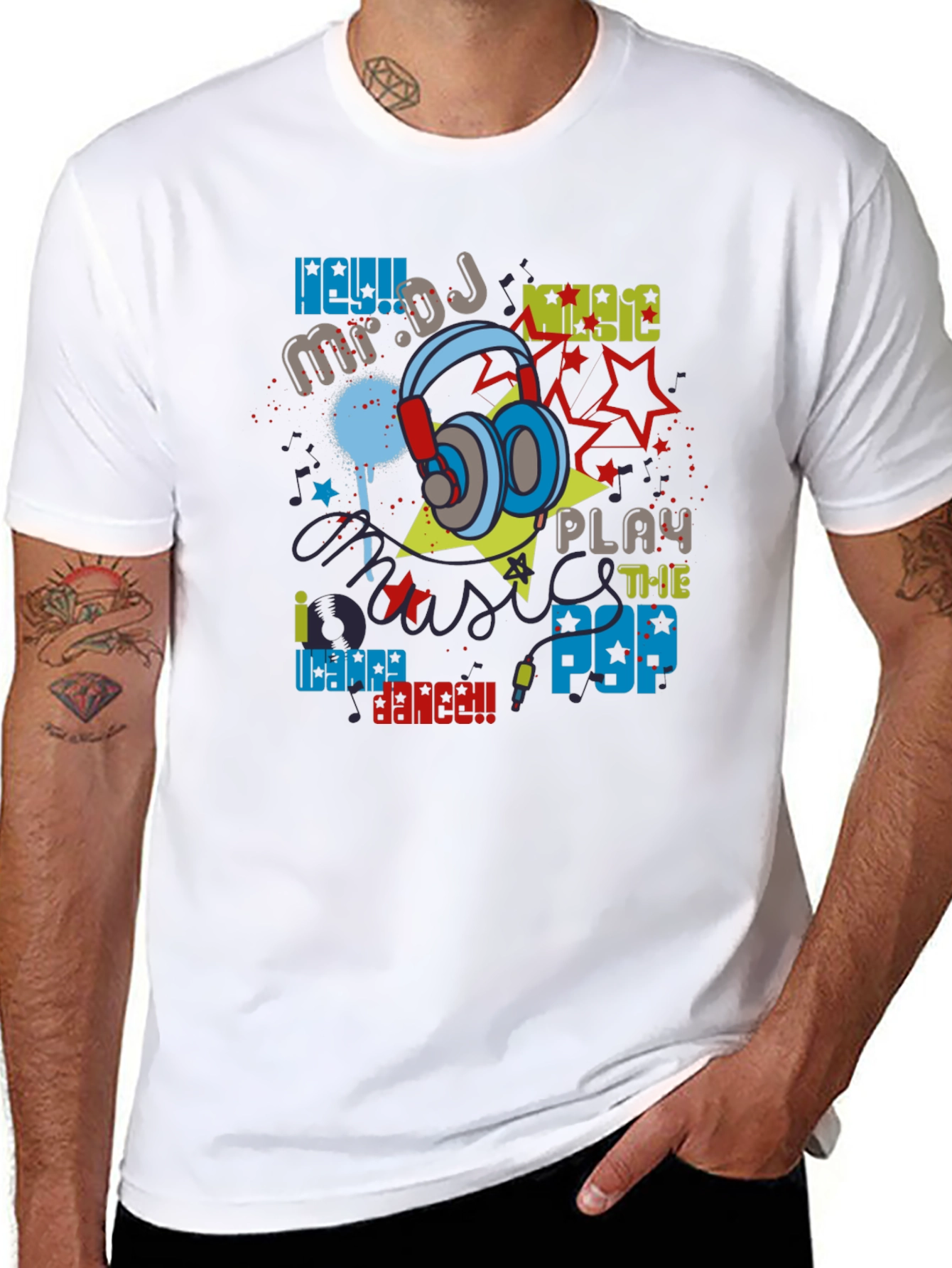 DJ Music Graphic Print T-Shirt