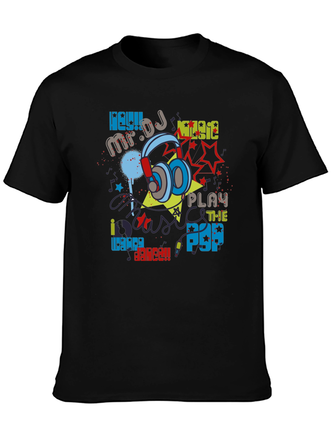 DJ Music Graphic Print T-Shirt