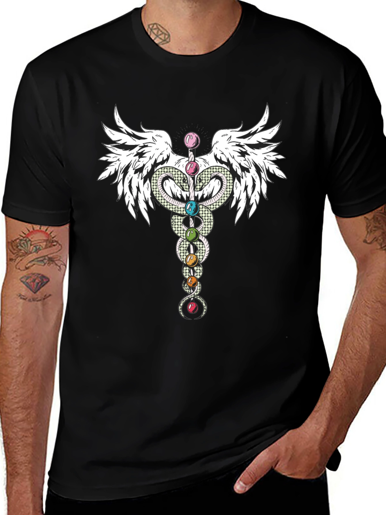 Chakra Caduceus Wings T-Shirt