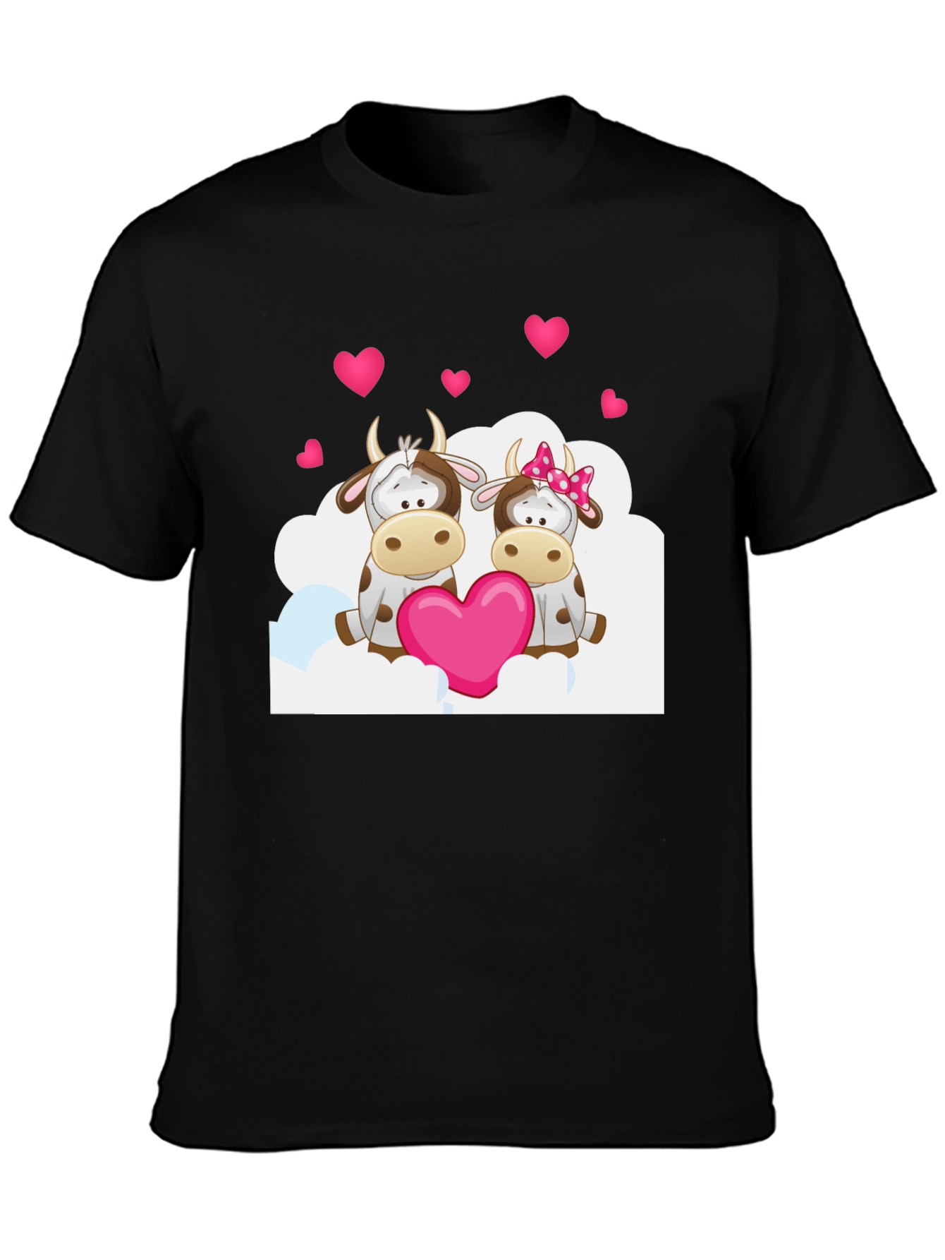 Cow Valentines Day Graphic T-Shirt