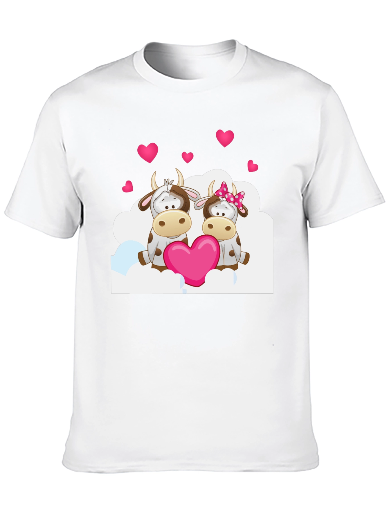 Cow Valentines Day Graphic T-Shirt