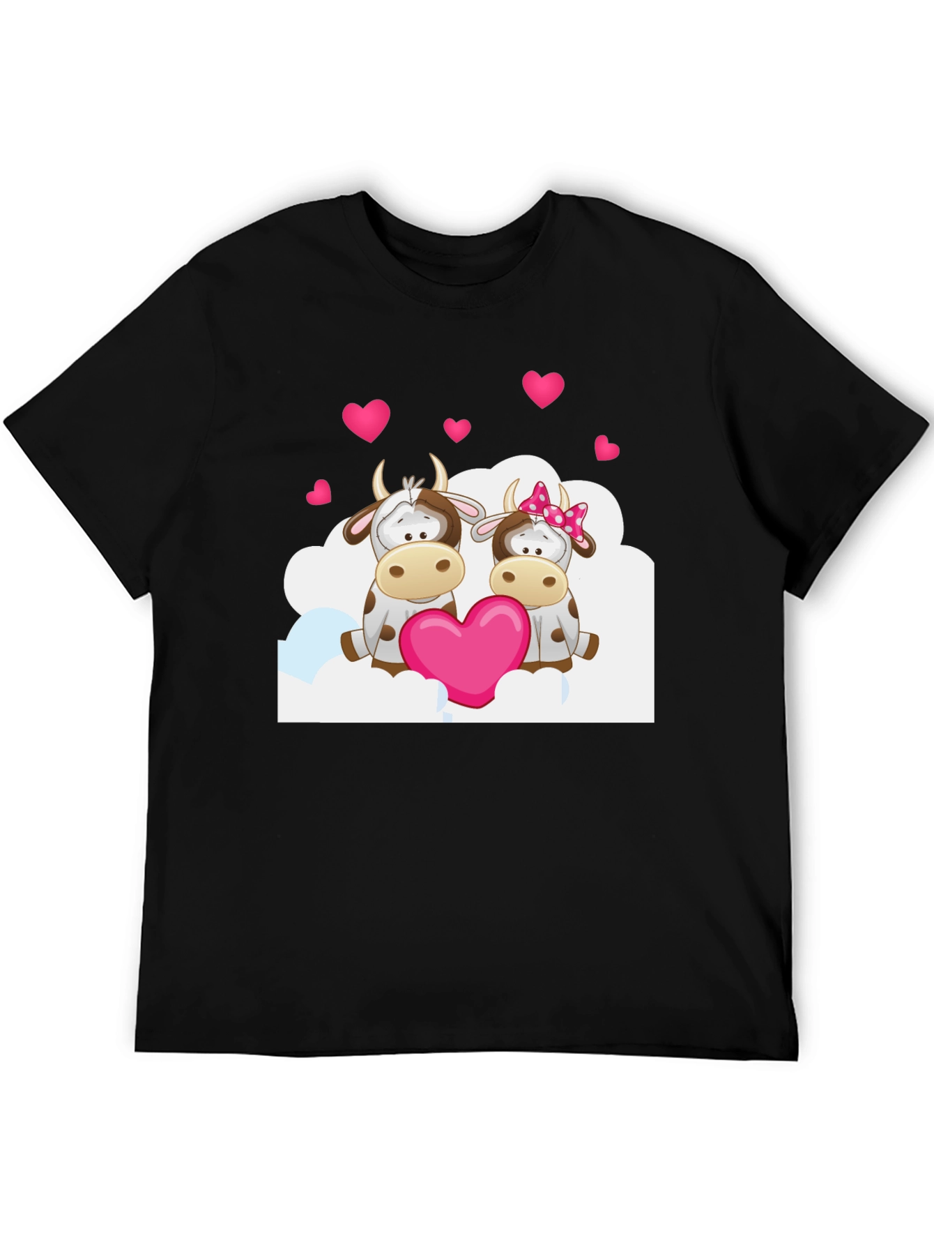 Cow Valentines Day Graphic T-Shirt