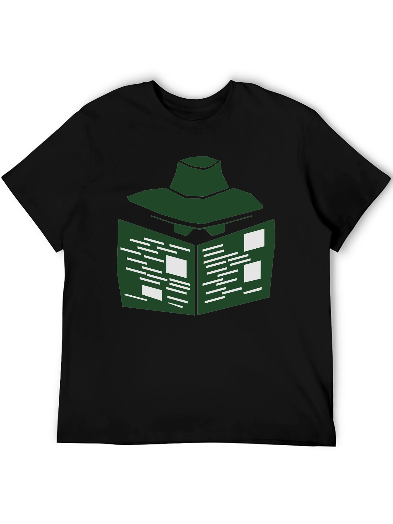 Abstract Green Book T-Shirt - Modern Design