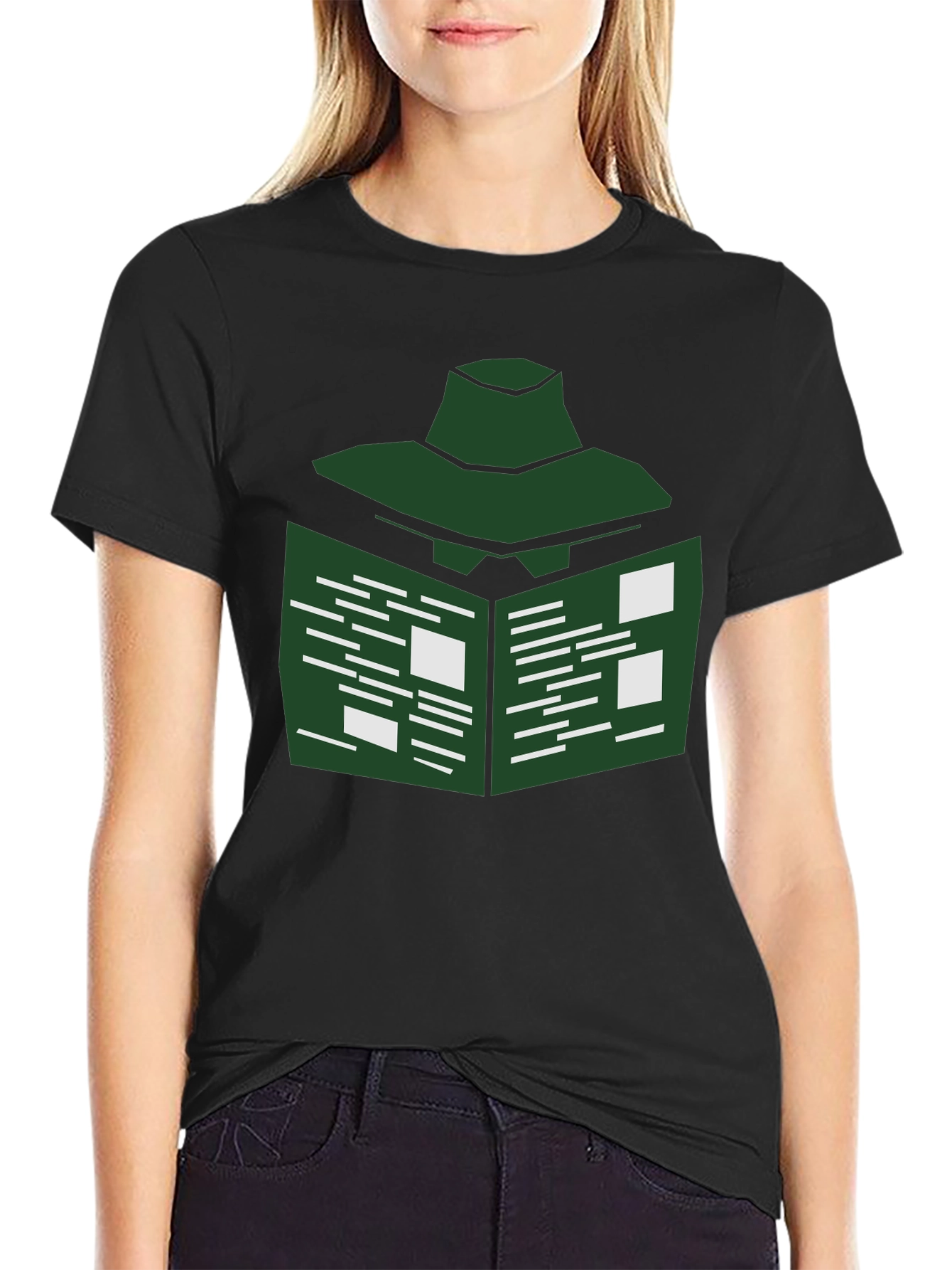 Abstract Green Book T-Shirt - Modern Design