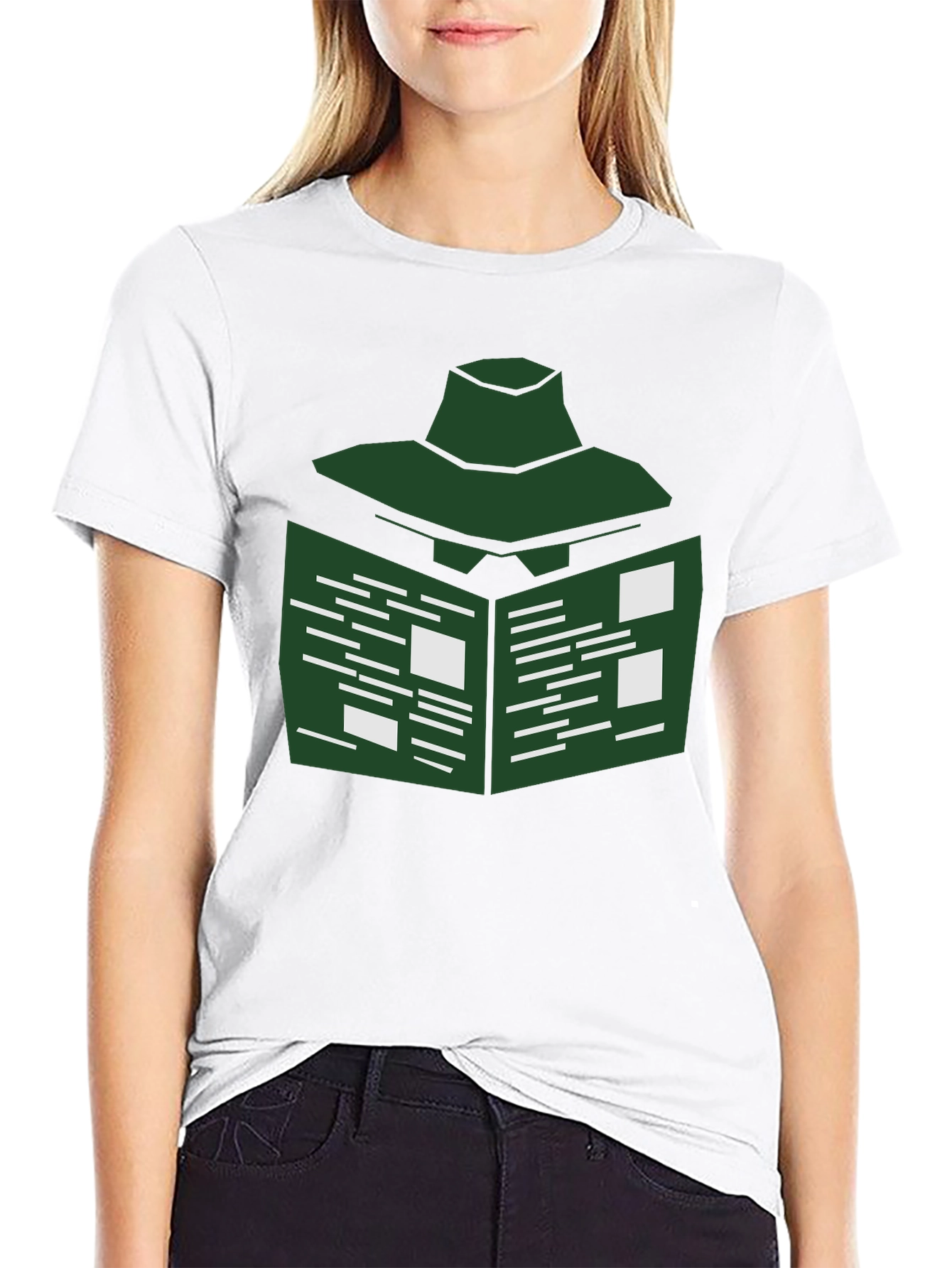 Abstract Green Book T-Shirt - Modern Design