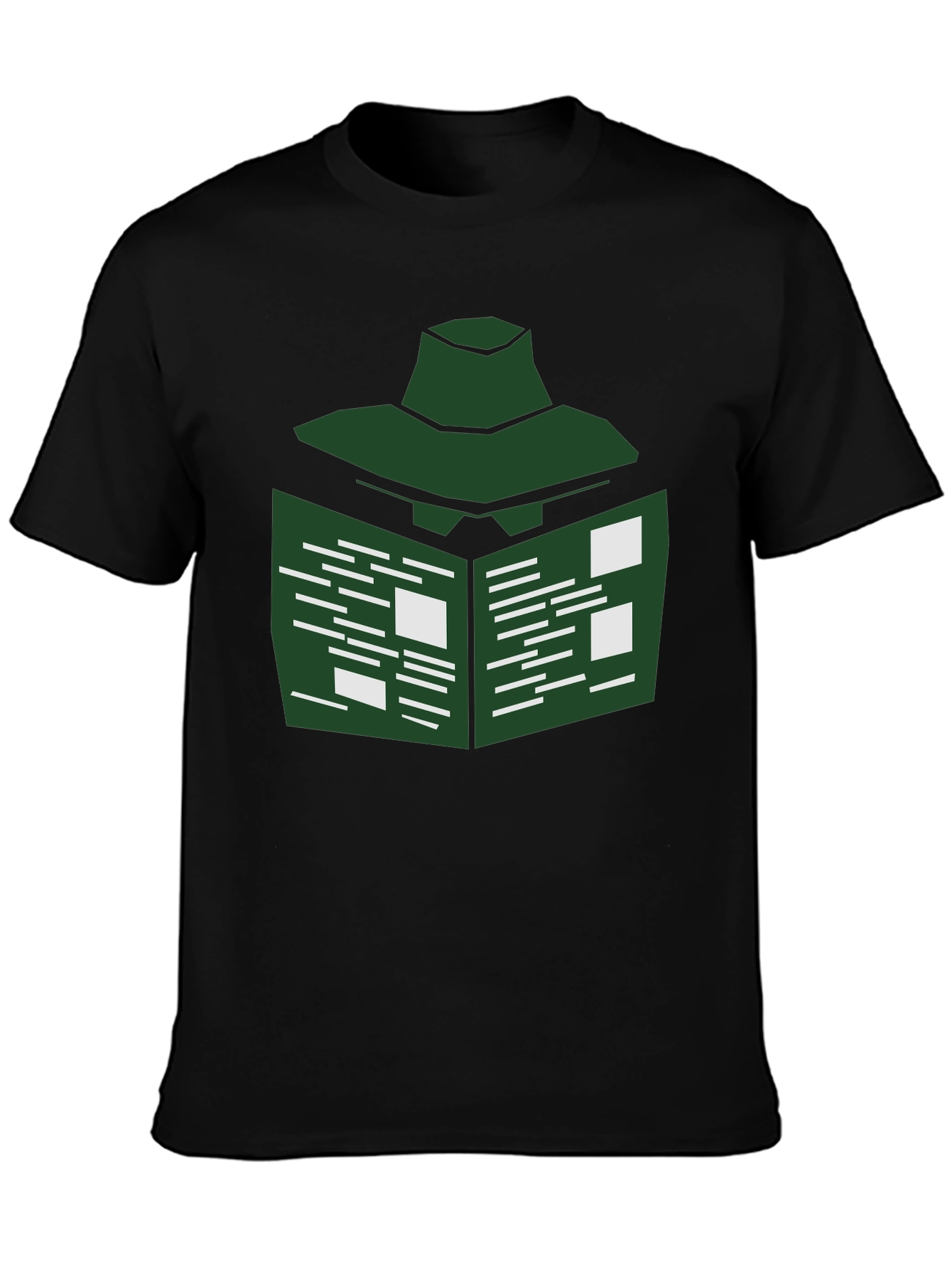 Abstract Green Book T-Shirt - Modern Design