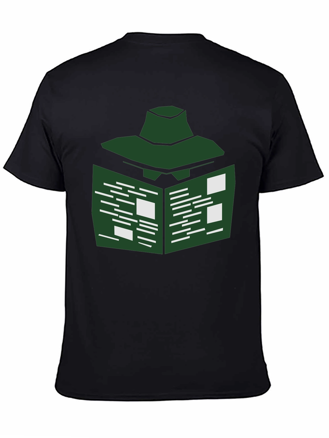 Abstract Green Book T-Shirt - Modern Design
