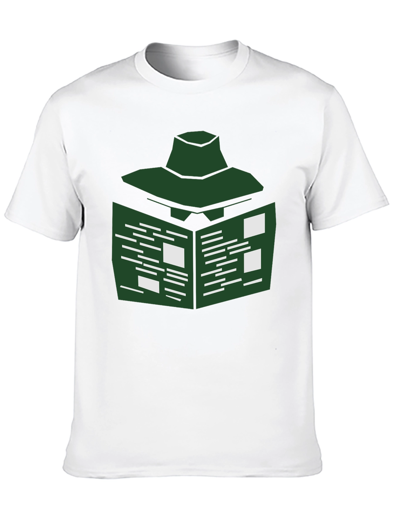 Abstract Green Book T-Shirt - Modern Design