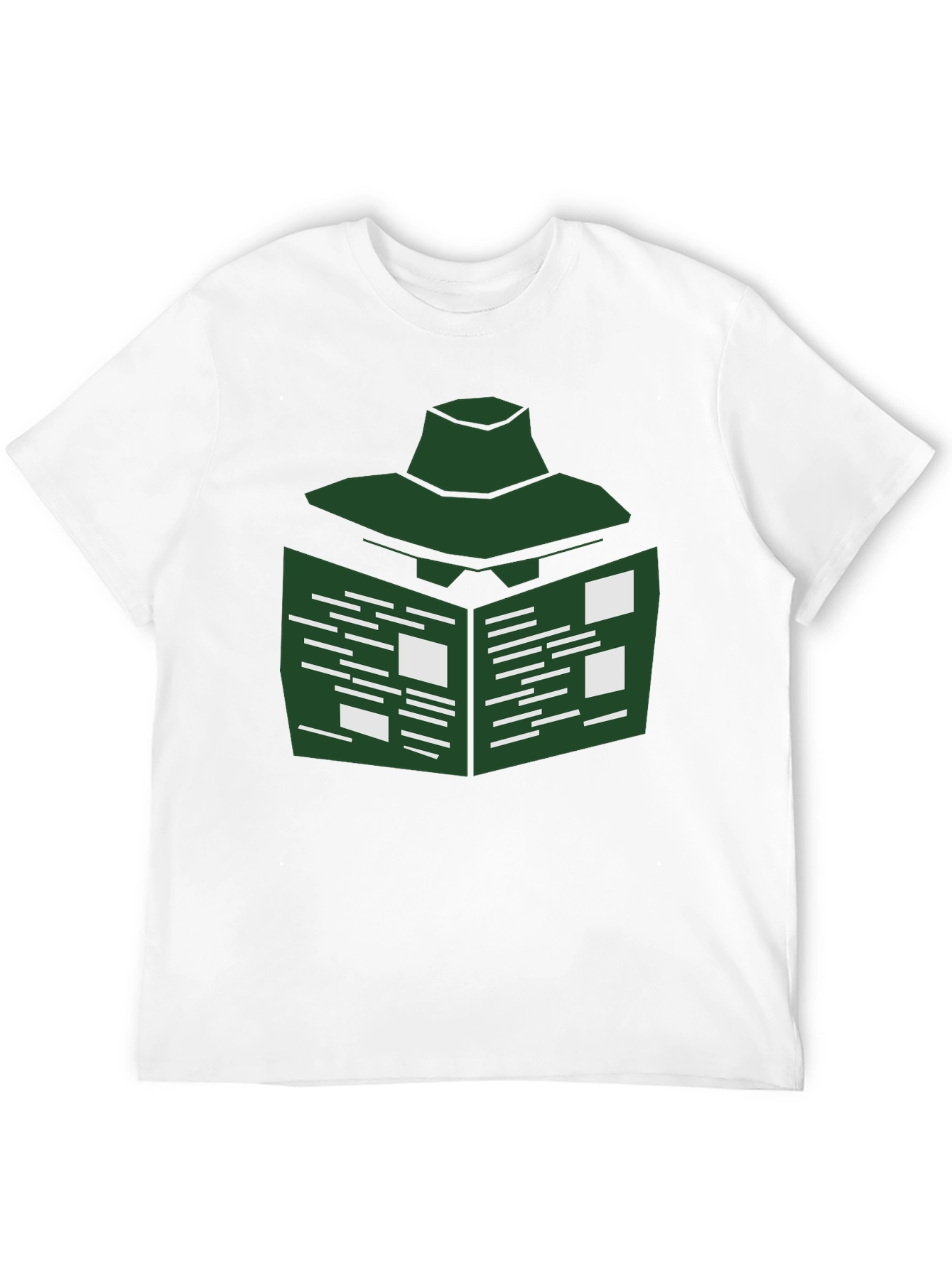 Abstract Green Book T-Shirt - Modern Design