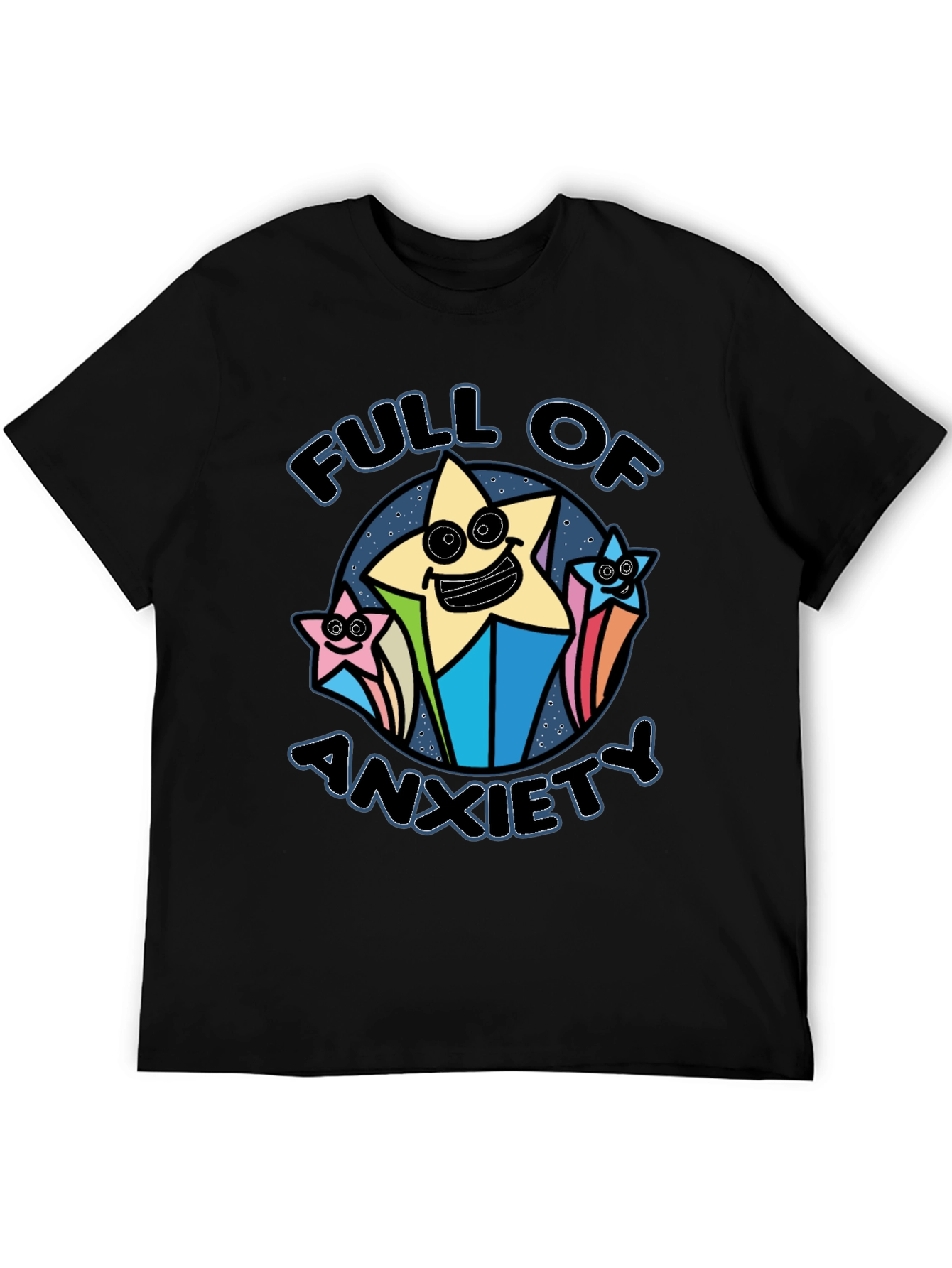 Full of Anxiety Graphic T-Shirt - Black