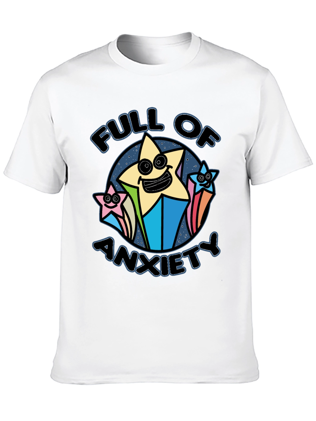 Full of Anxiety Graphic T-Shirt - Black