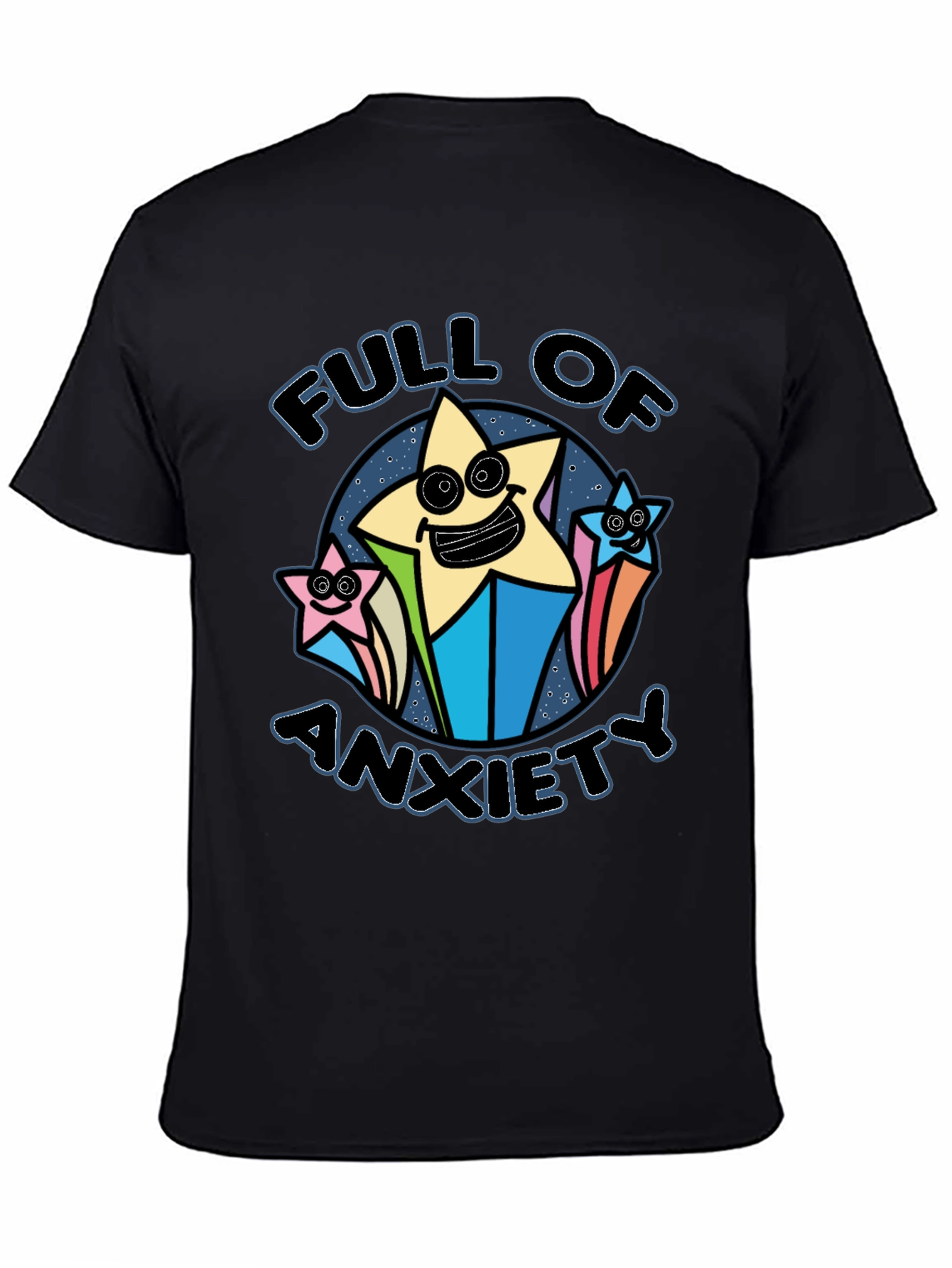 Full of Anxiety Graphic T-Shirt - Black