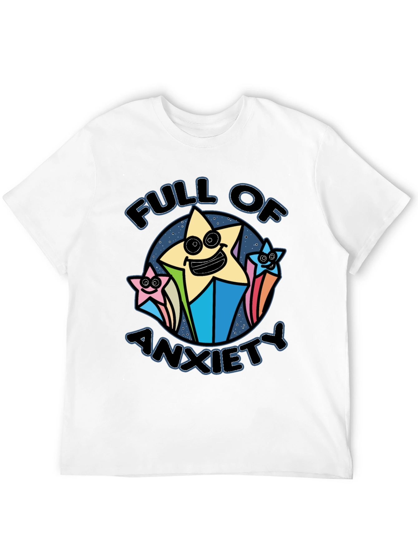 Full of Anxiety Graphic T-Shirt - Black