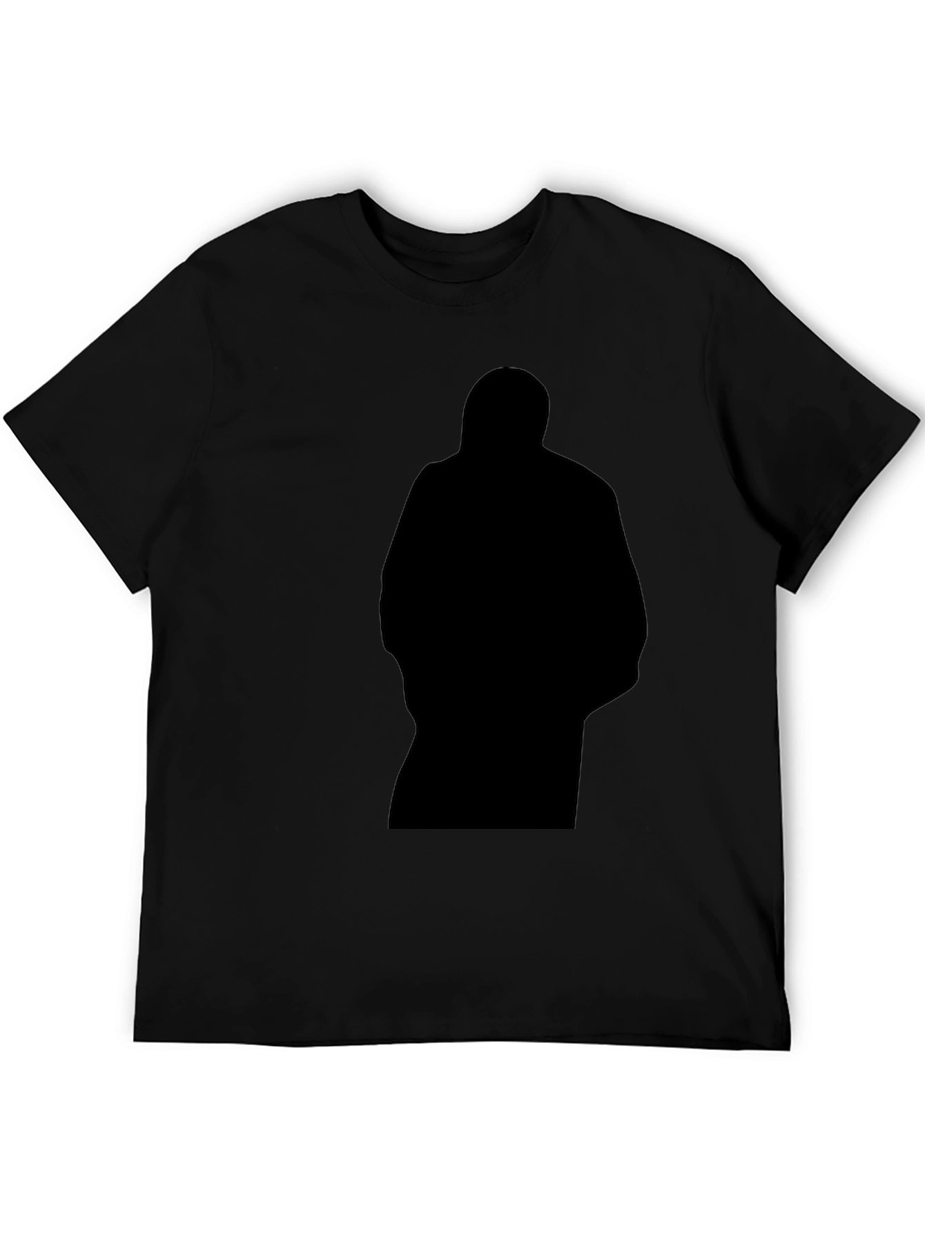 Mens Black Graphic T-Shirt - Silhouette Design