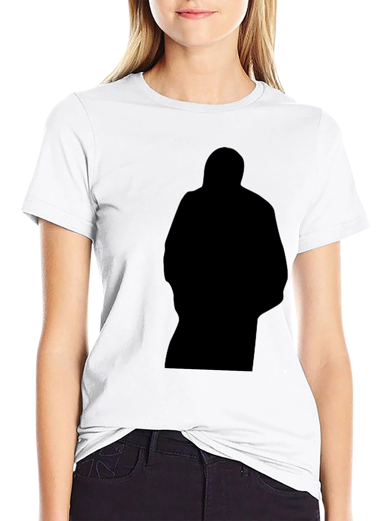 Mens Black Graphic T-Shirt - Silhouette Design