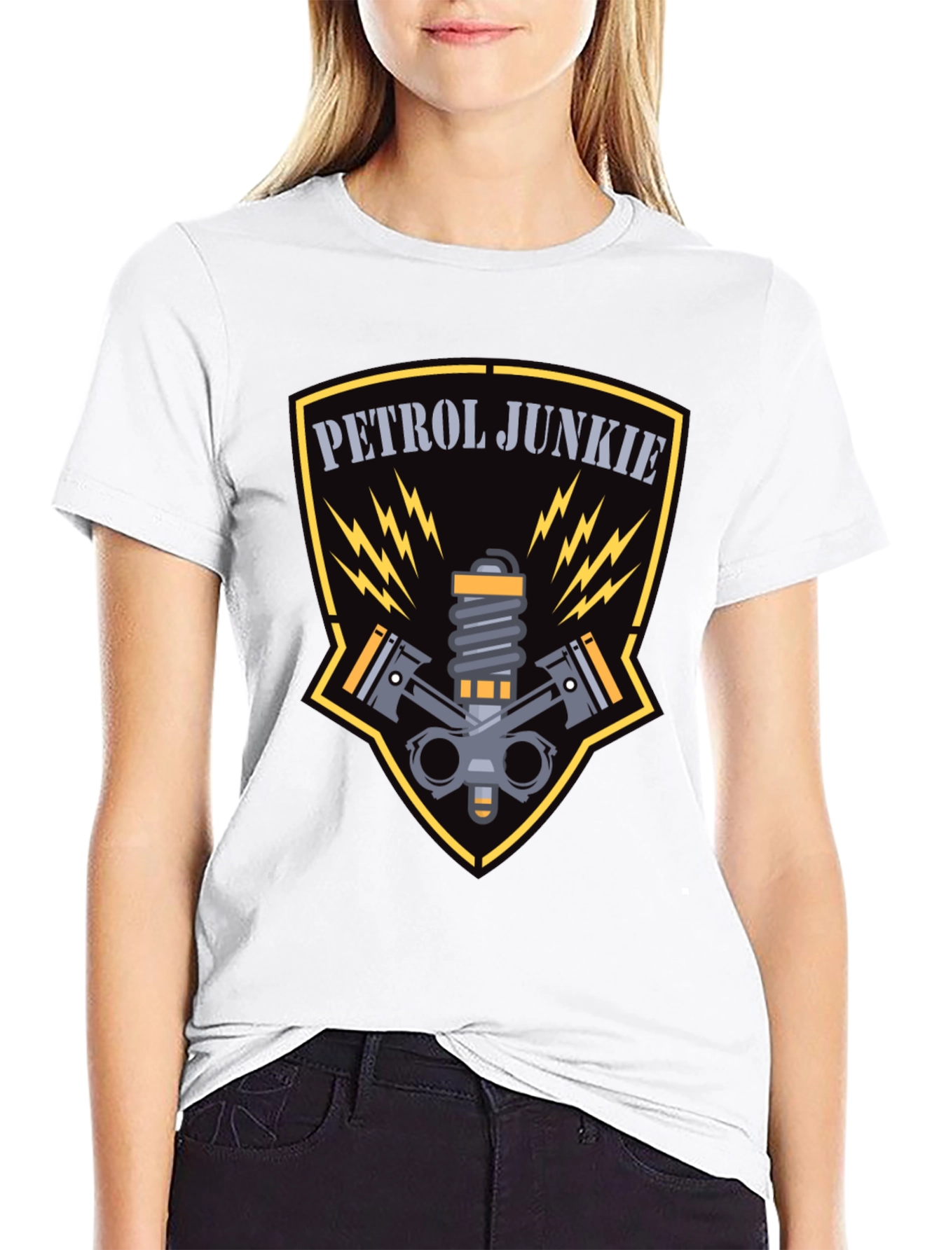 Petrol Junkie Graphic Tee - Black Cotton T-Shirt