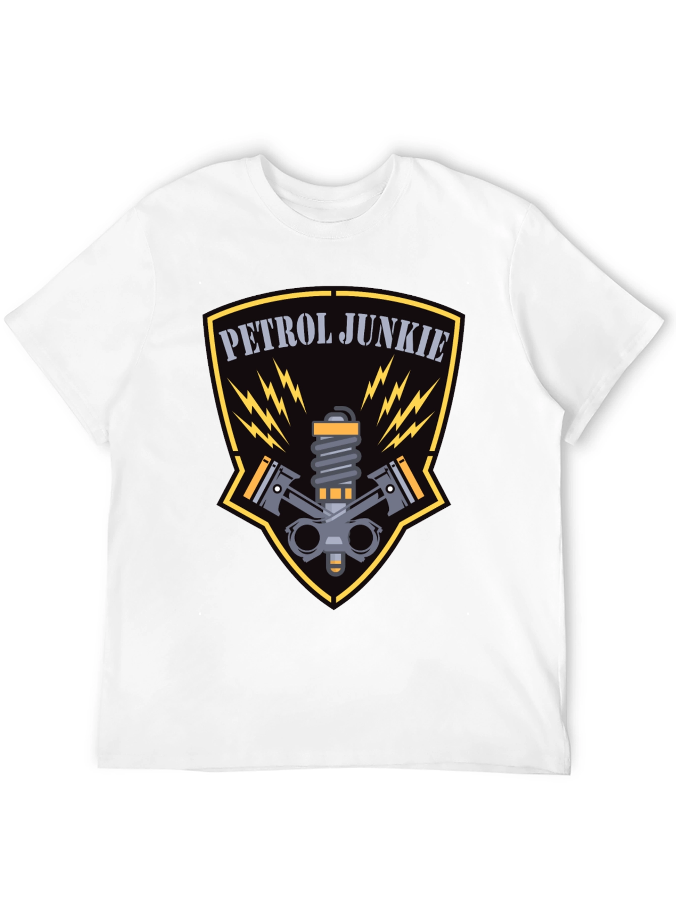 Petrol Junkie Graphic Tee - Black Cotton T-Shirt