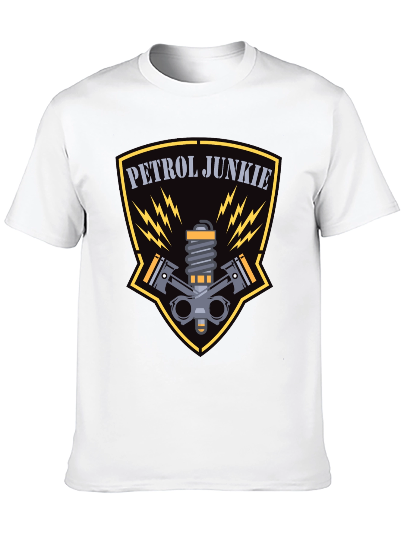 Petrol Junkie Graphic Tee - Black Cotton T-Shirt