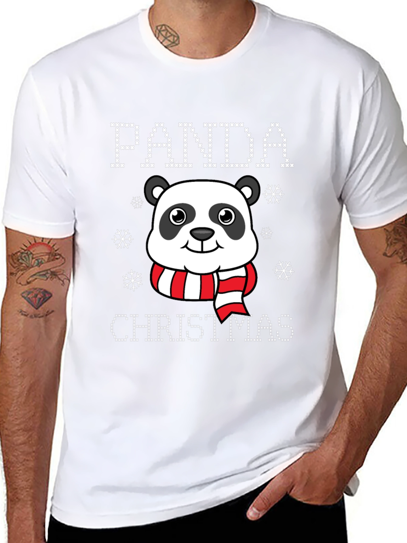 Panda Christmas T-Shirt - Holiday Cheer