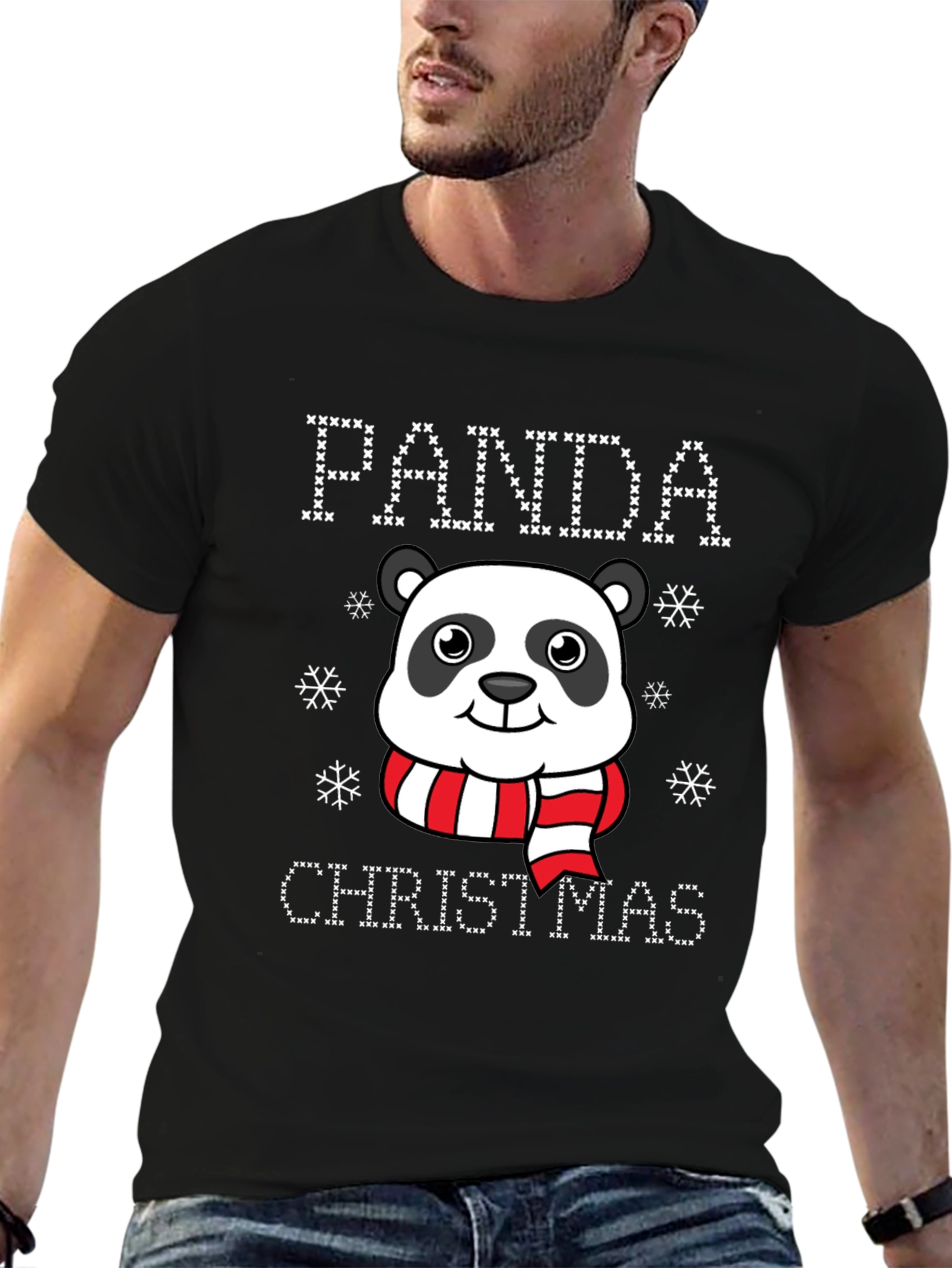 Panda Christmas T-Shirt - Holiday Cheer