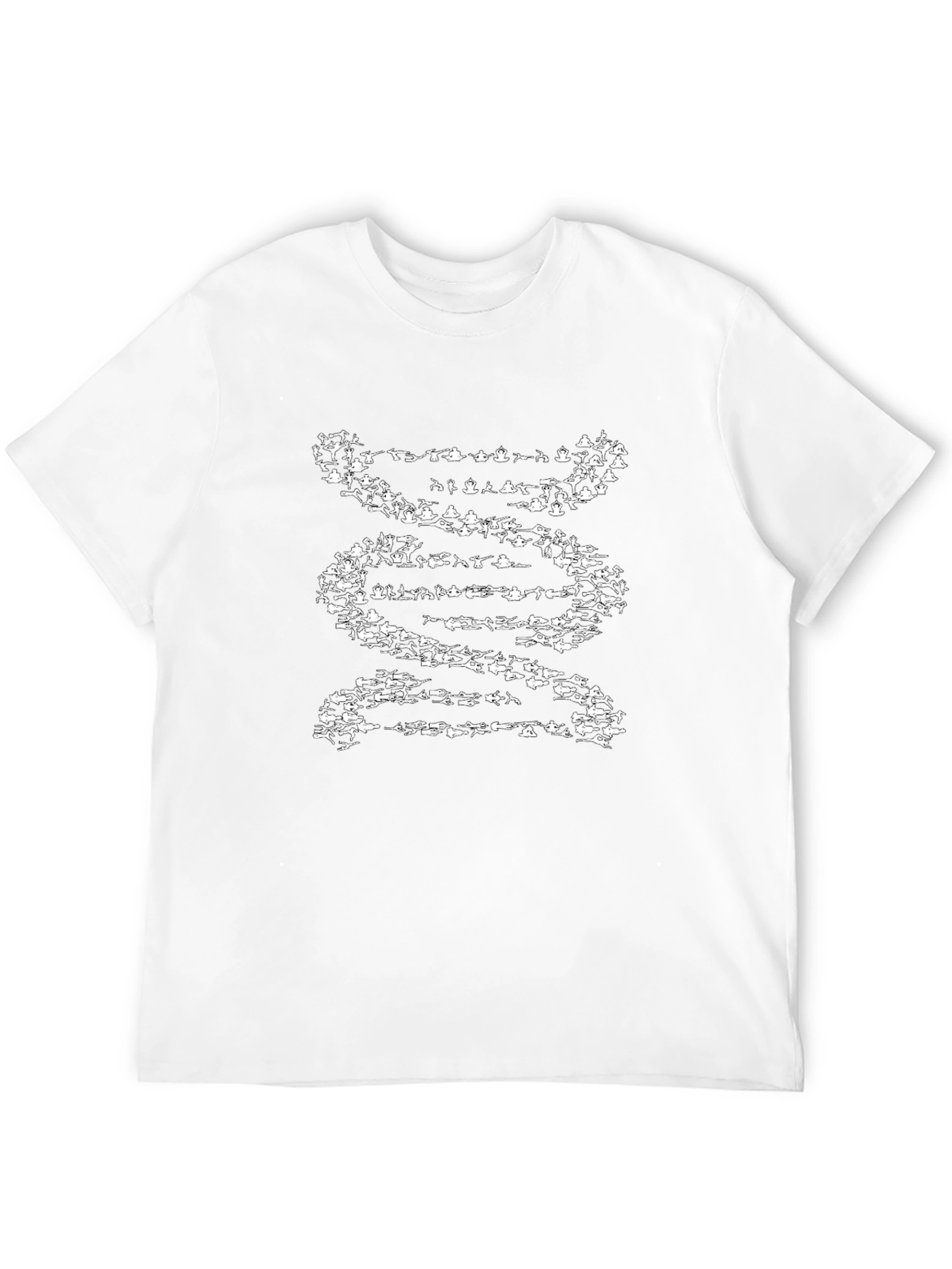 DNA Swimmers Graphic Tee - Black Cotton T-Shirt