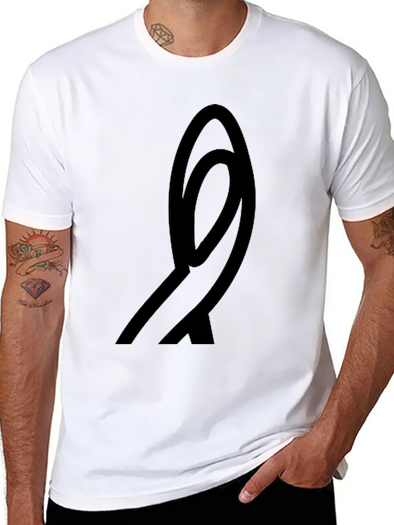 Abstract Graphic Black T-Shirt - Modern Style