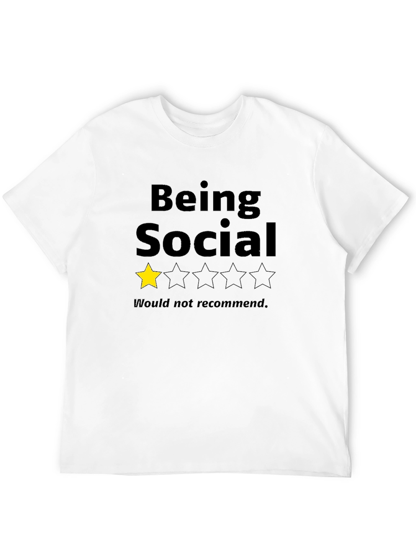 Being Social: One Star Black T-Shirt