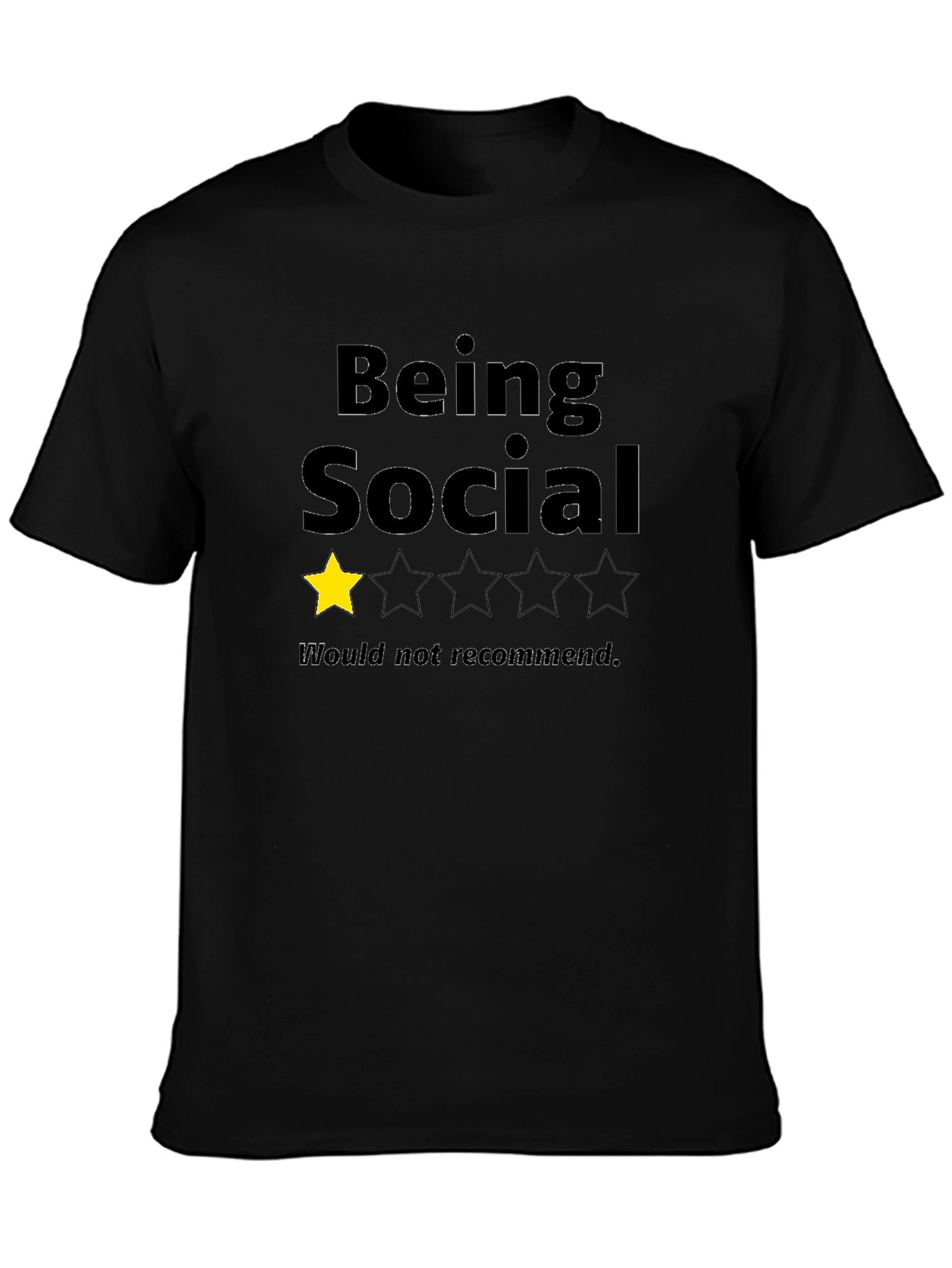 Being Social: One Star Black T-Shirt
