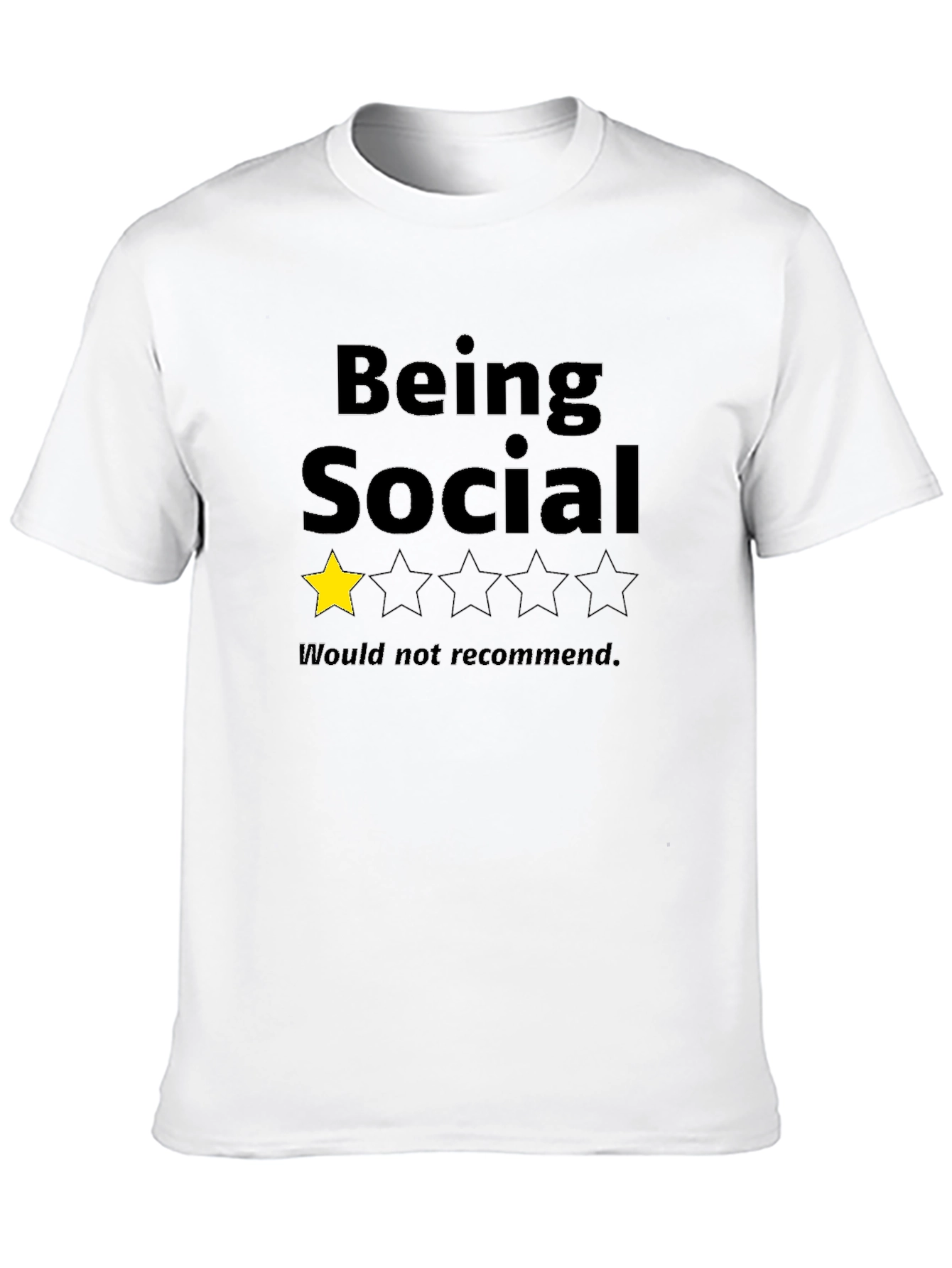 Being Social: One Star Black T-Shirt