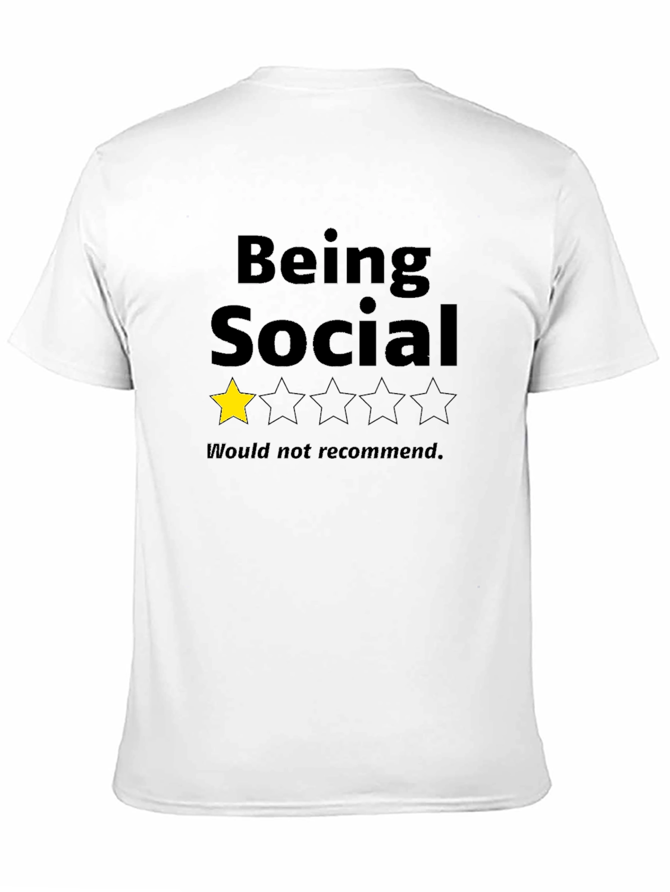 Being Social: One Star Black T-Shirt