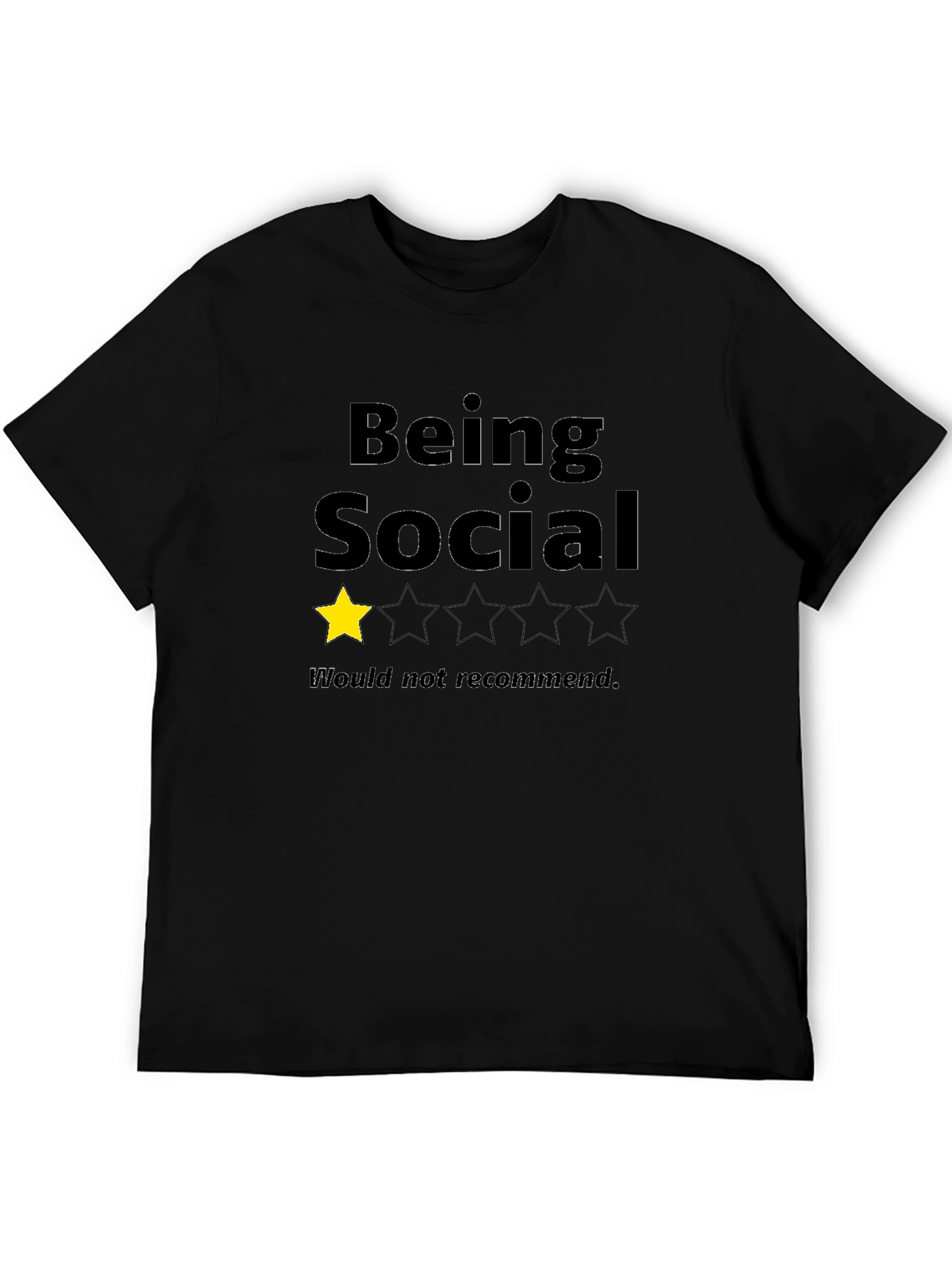 Being Social: One Star Black T-Shirt