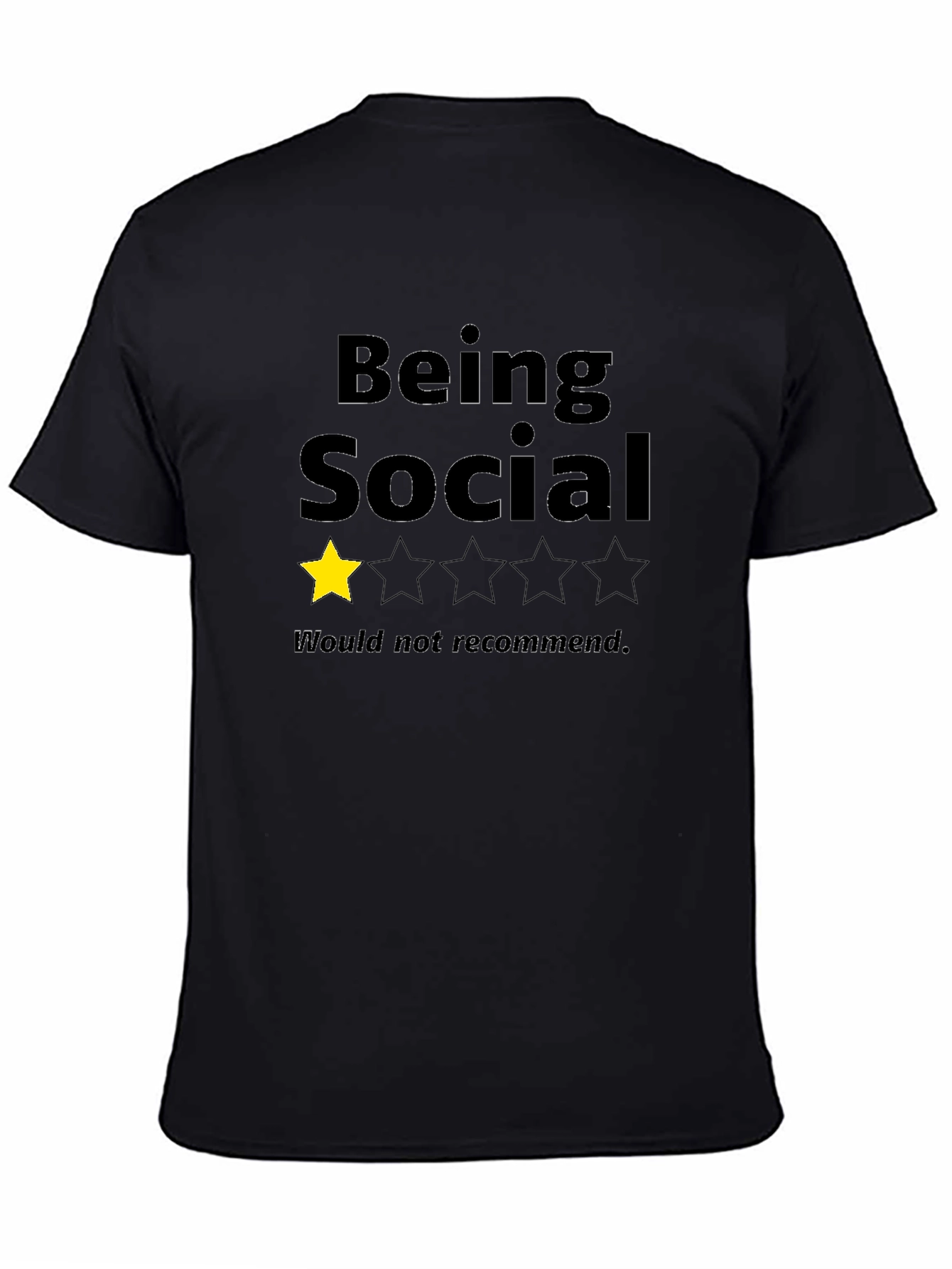 Being Social: One Star Black T-Shirt