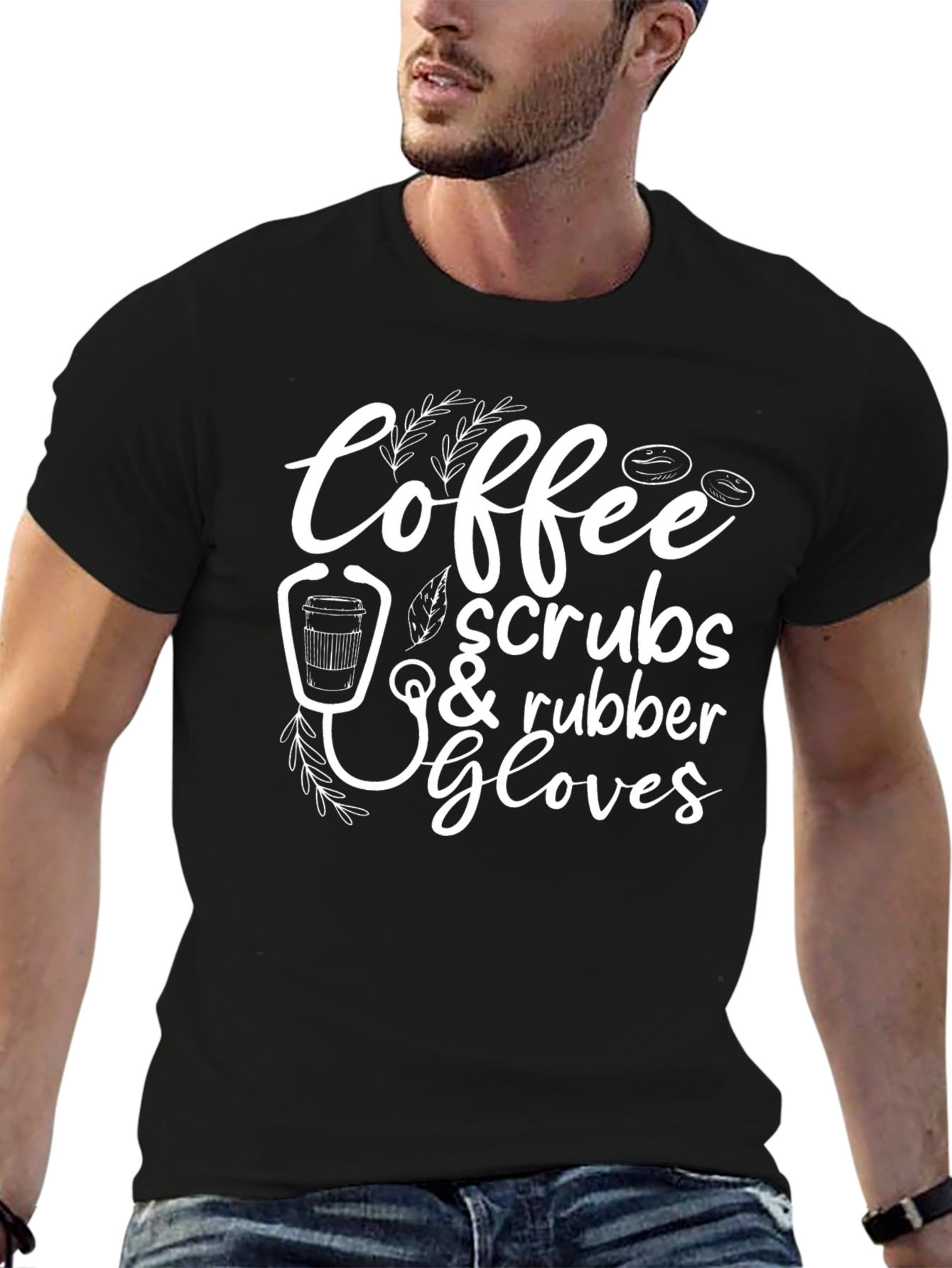 Coffee Scrubs Rubber Gloves T-Shirt