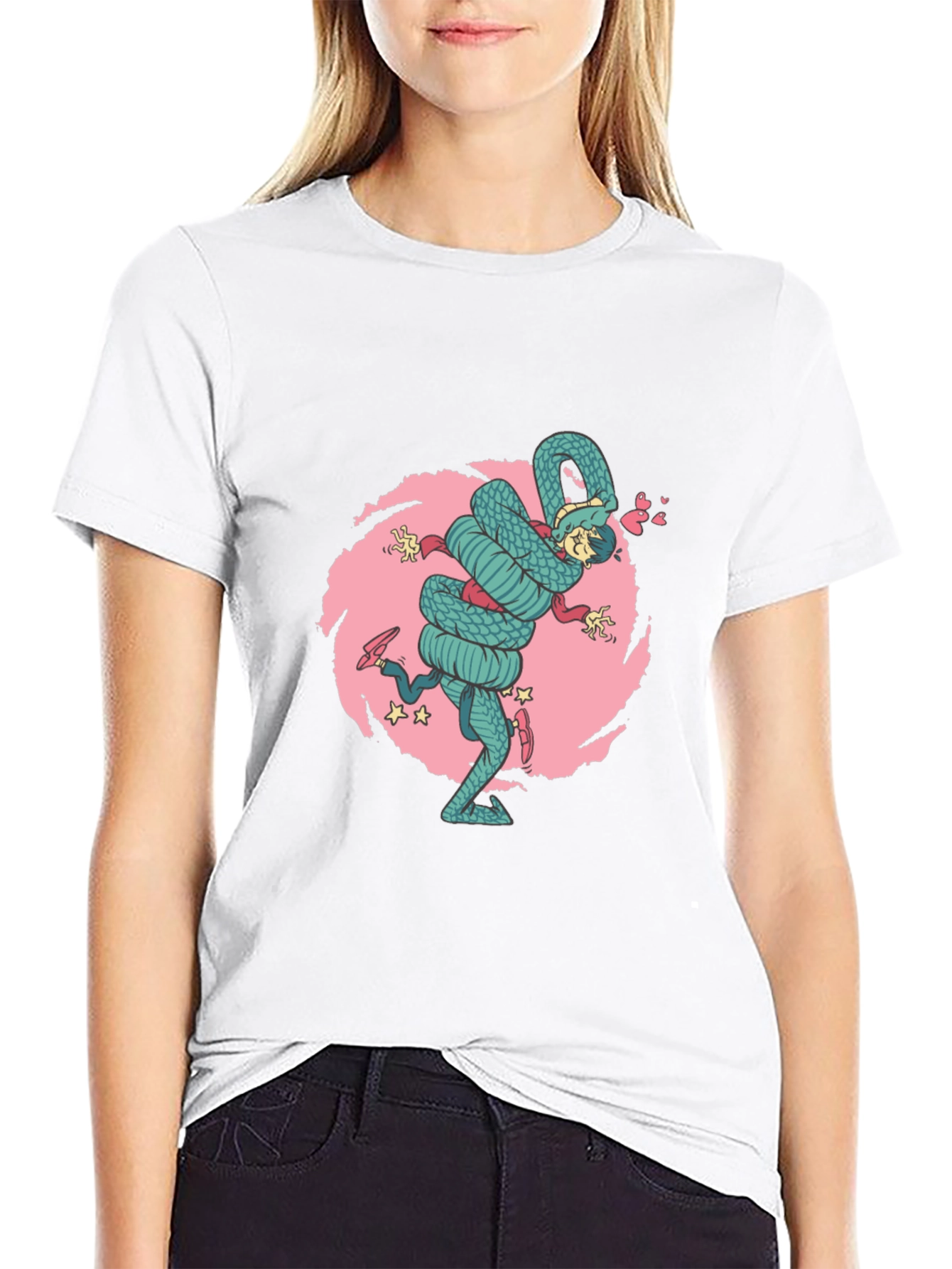 Snake Hug T-Shirt - Quirky Graphic Tee