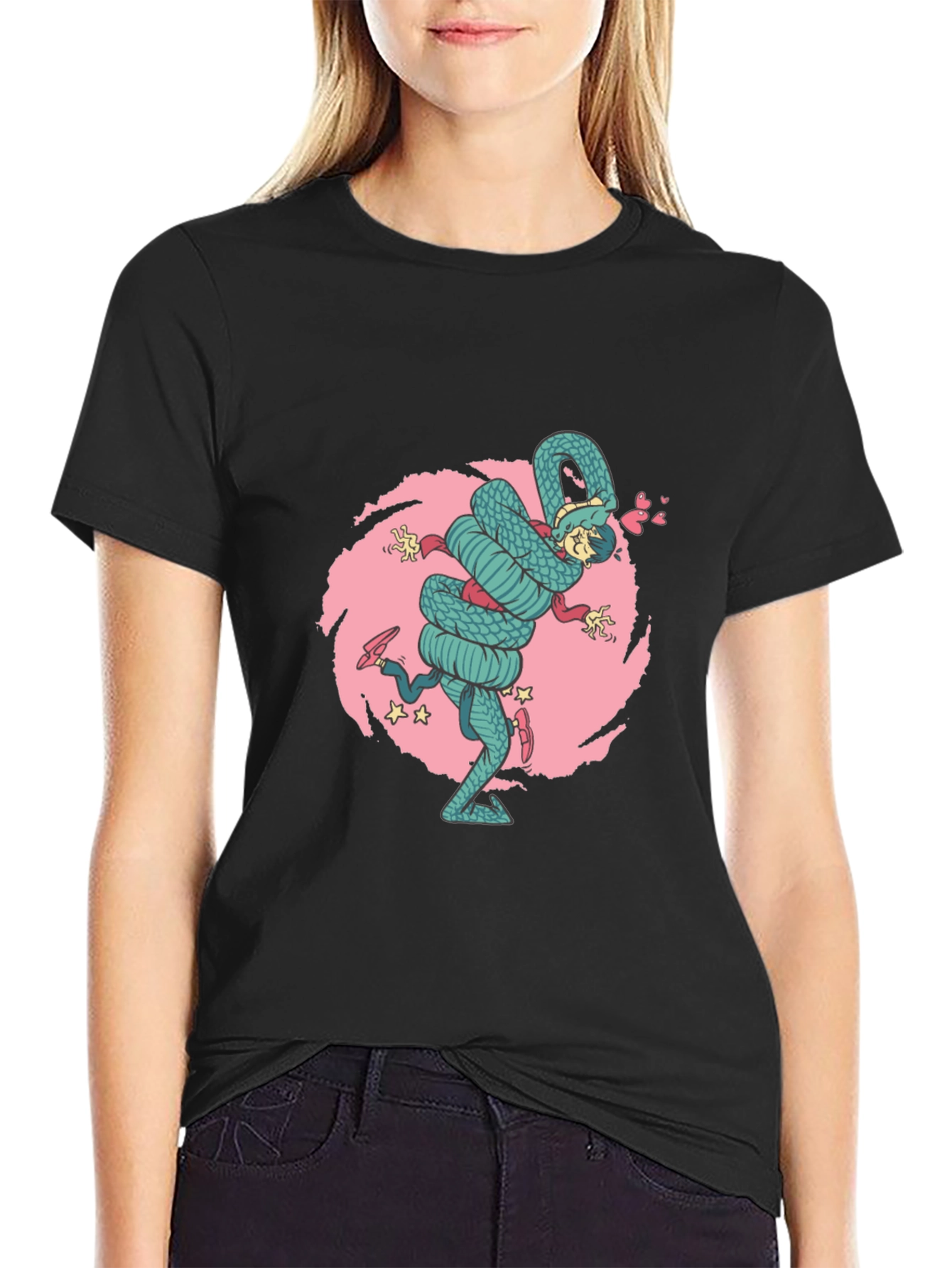 Snake Hug T-Shirt - Quirky Graphic Tee