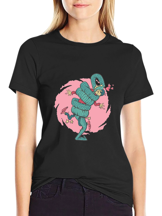 Snake Hug T-Shirt - Quirky Graphic Tee