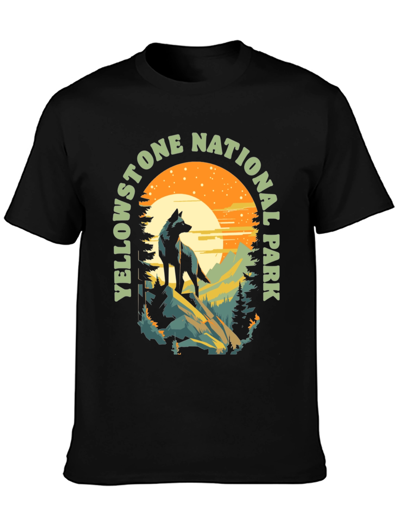 Yellowstone National Park Wolf T-Shirt